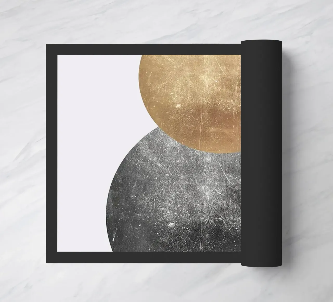 cerchi oro metallico argento testurizzato zerbino da Patrick M Gerber