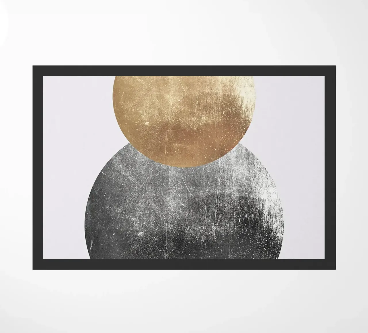 cerchi oro metallico argento testurizzato zerbino da Patrick M Gerber