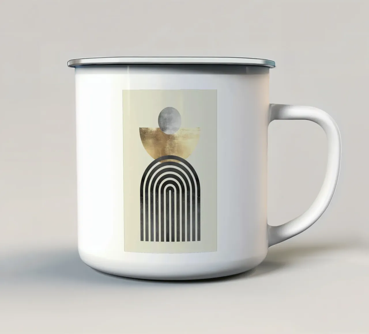 cerchio semicerchio arco curva tazza in smalto da Patrick M Gerber