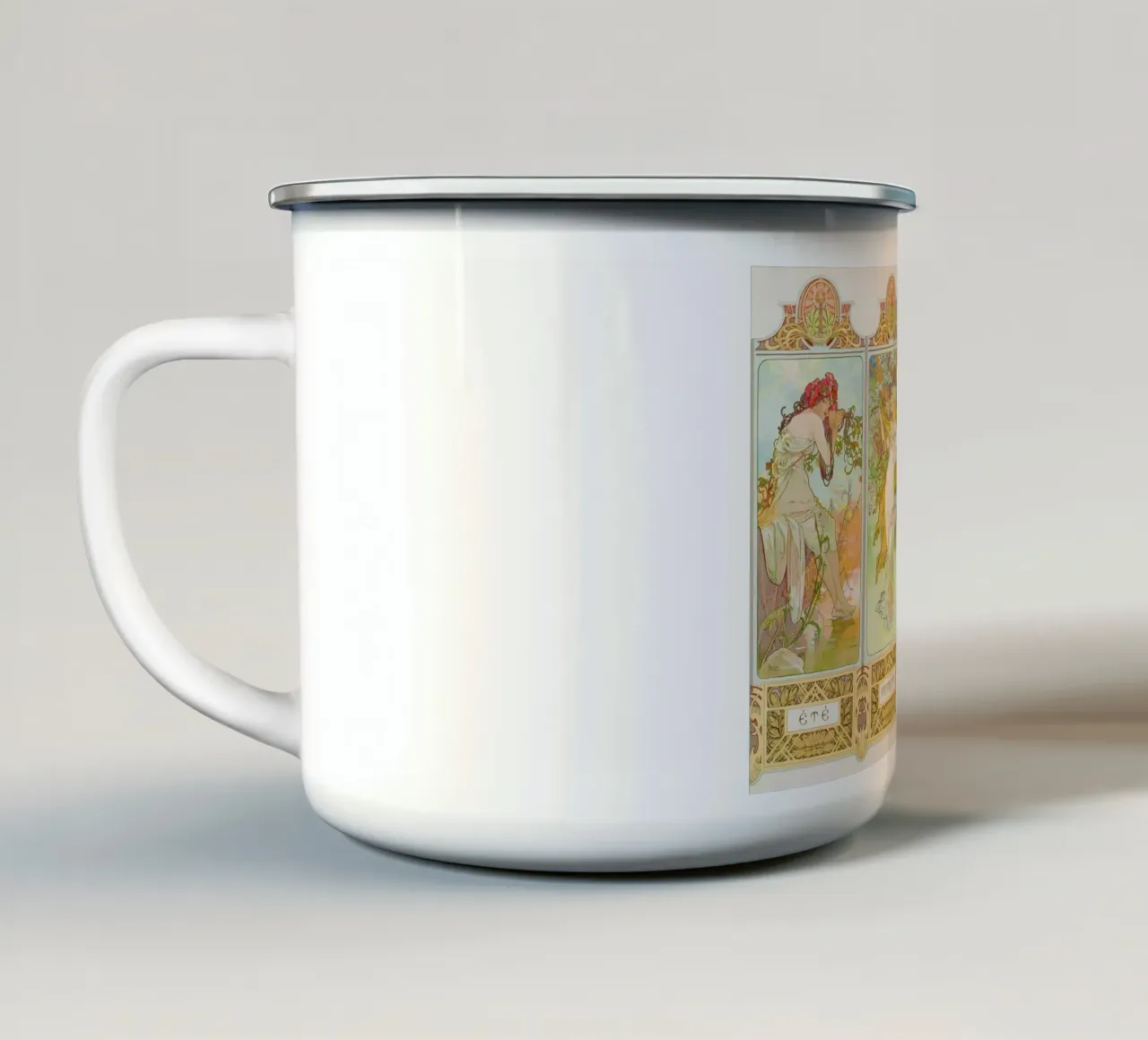 Le stagioni tazza in smalto da Venus Art
