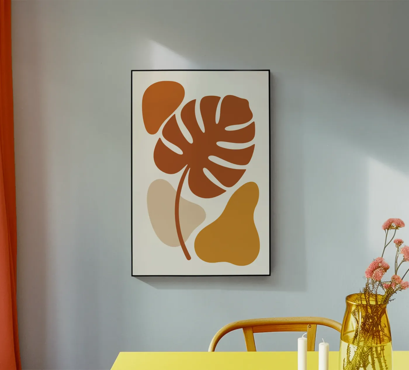 Terracotta Monstera plexiglass da LisaArtes