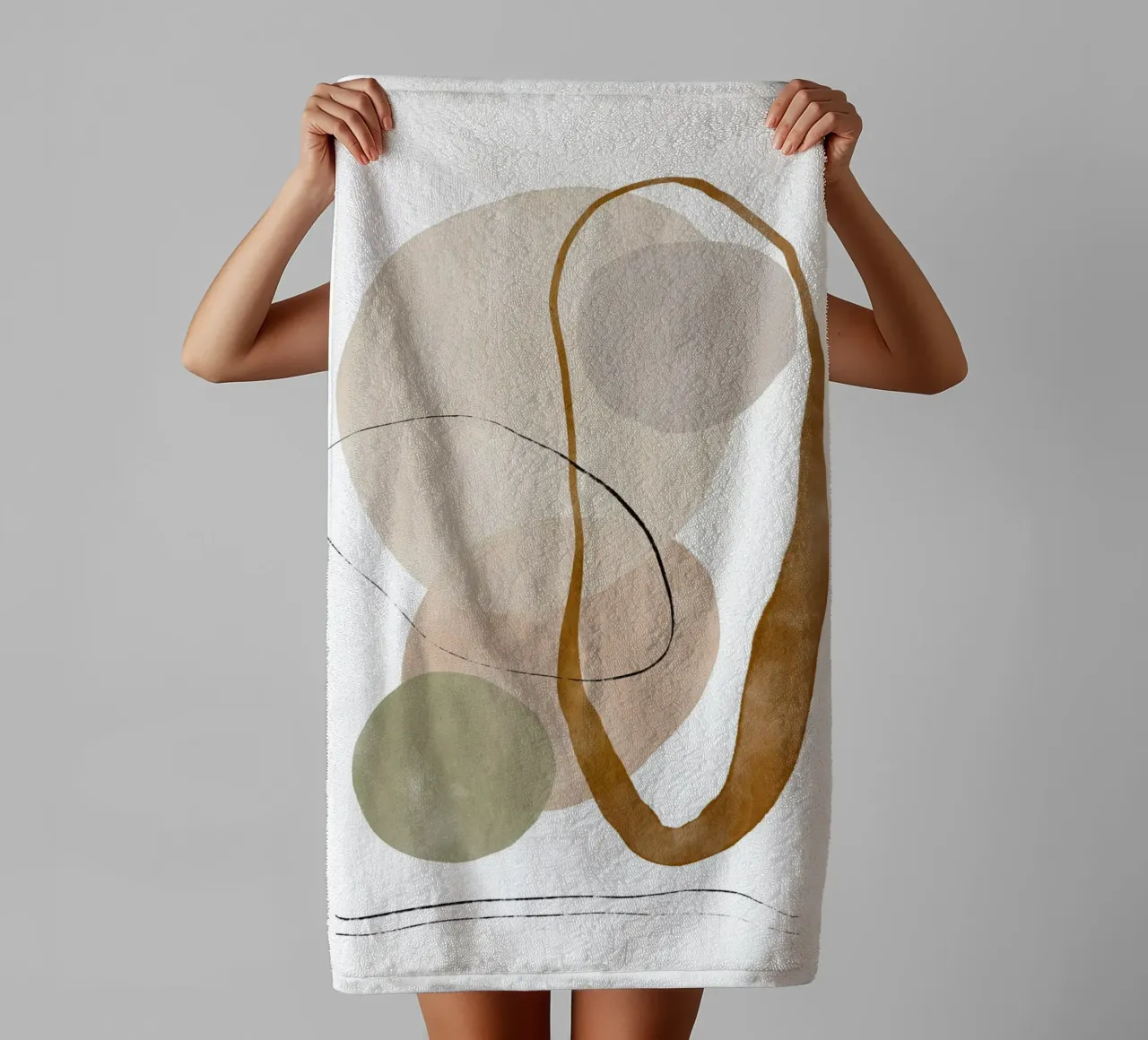 Playing Shapes No 1 asciugamano da bagno da treechild