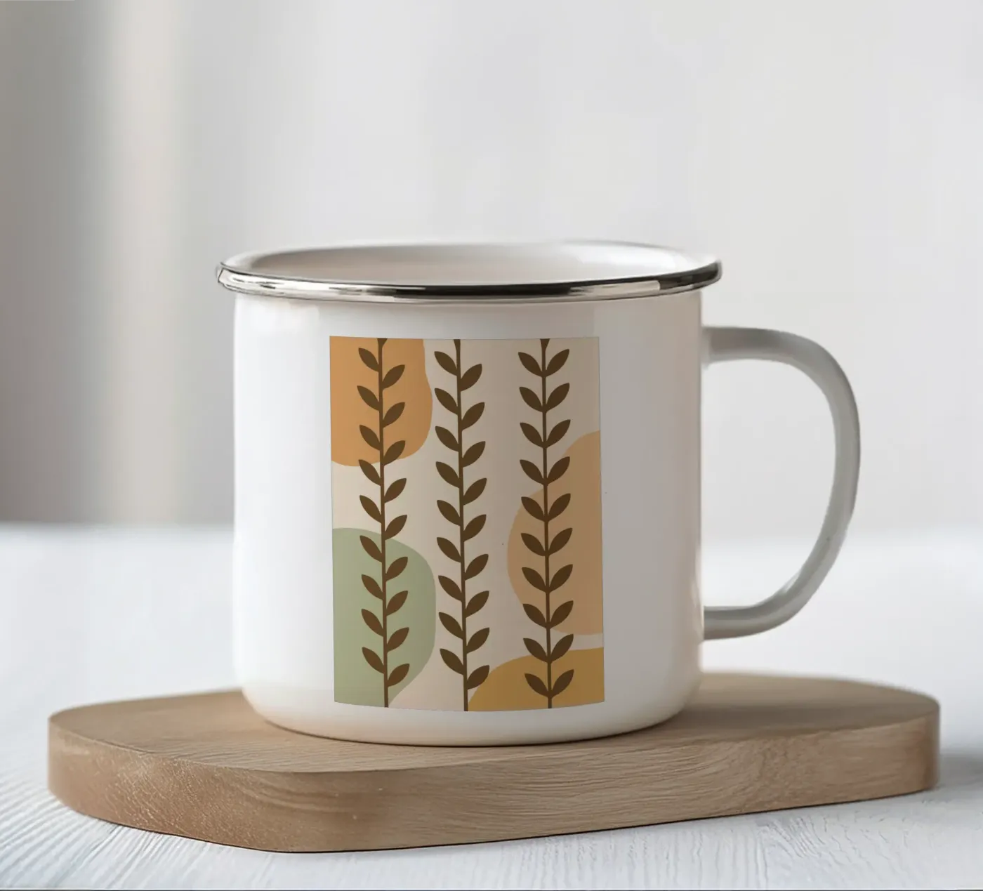 Vine Pattern emaille mok van LisaArtes