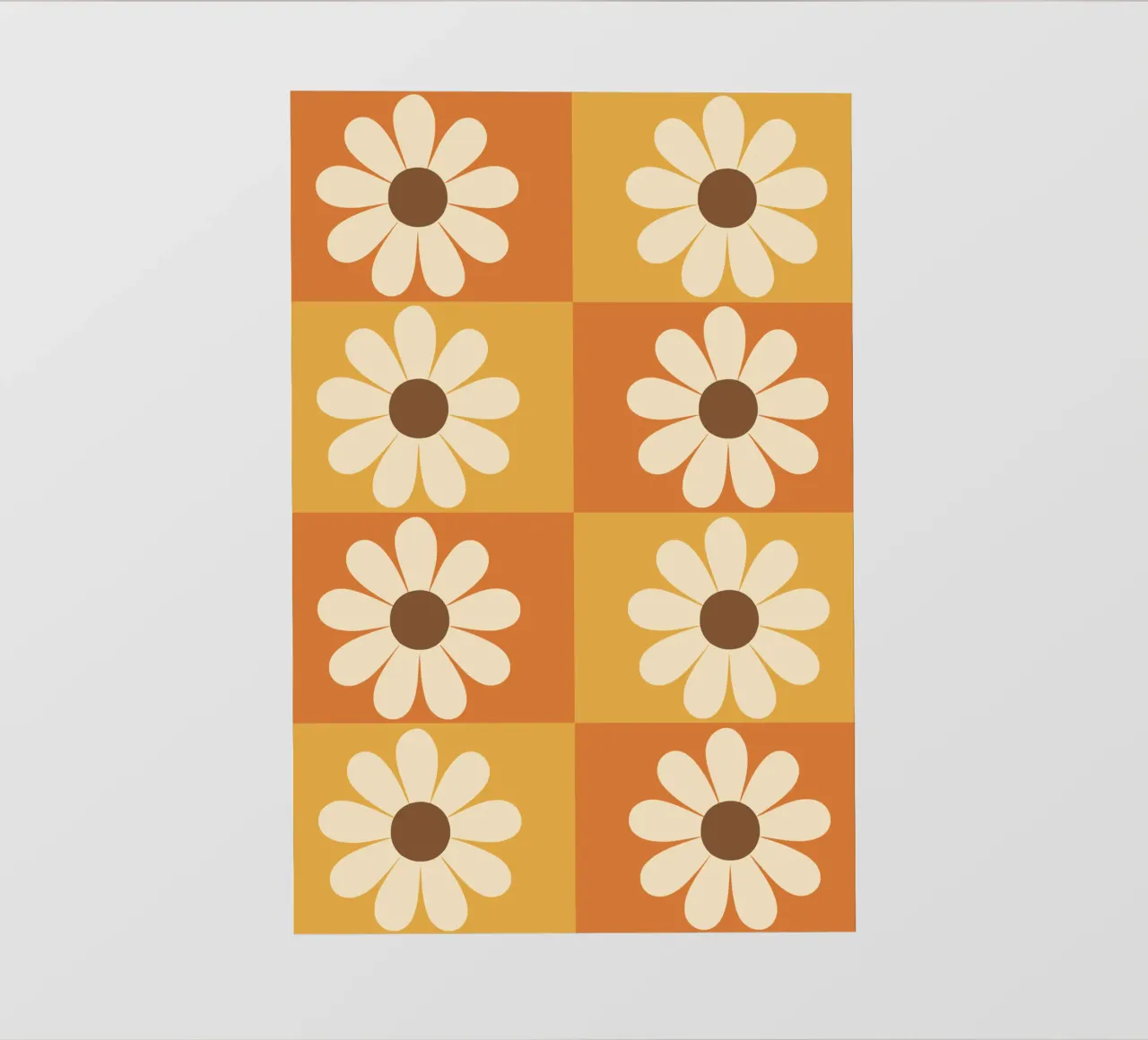 Retro Daisy Tile pellicola backlit da LisaArtes