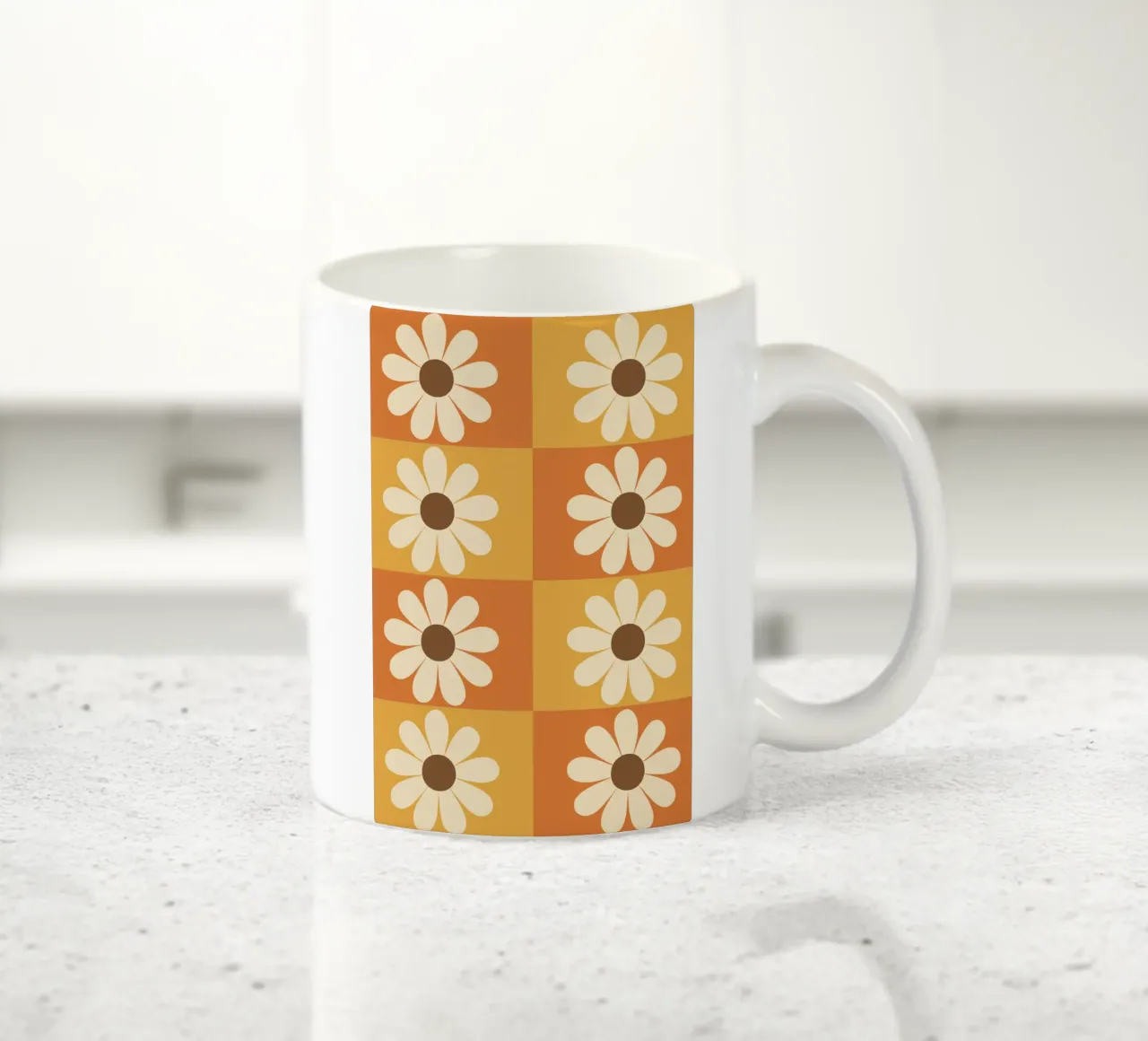 Retro Daisy Tile tazza in ceramica da LisaArtes
