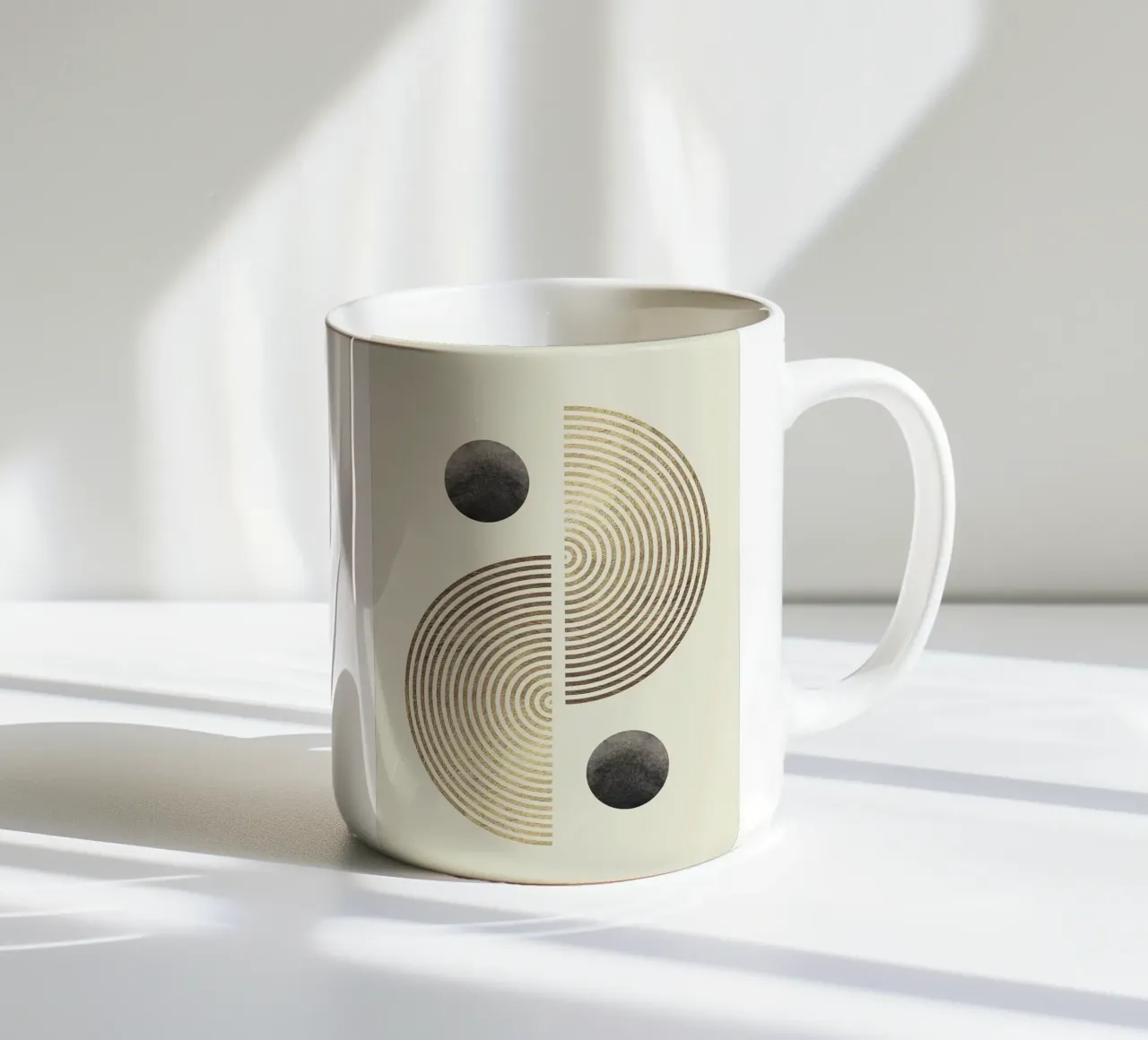 cerchi spirali simmetria forme geometriche tazza in ceramica da Patrick M Gerber