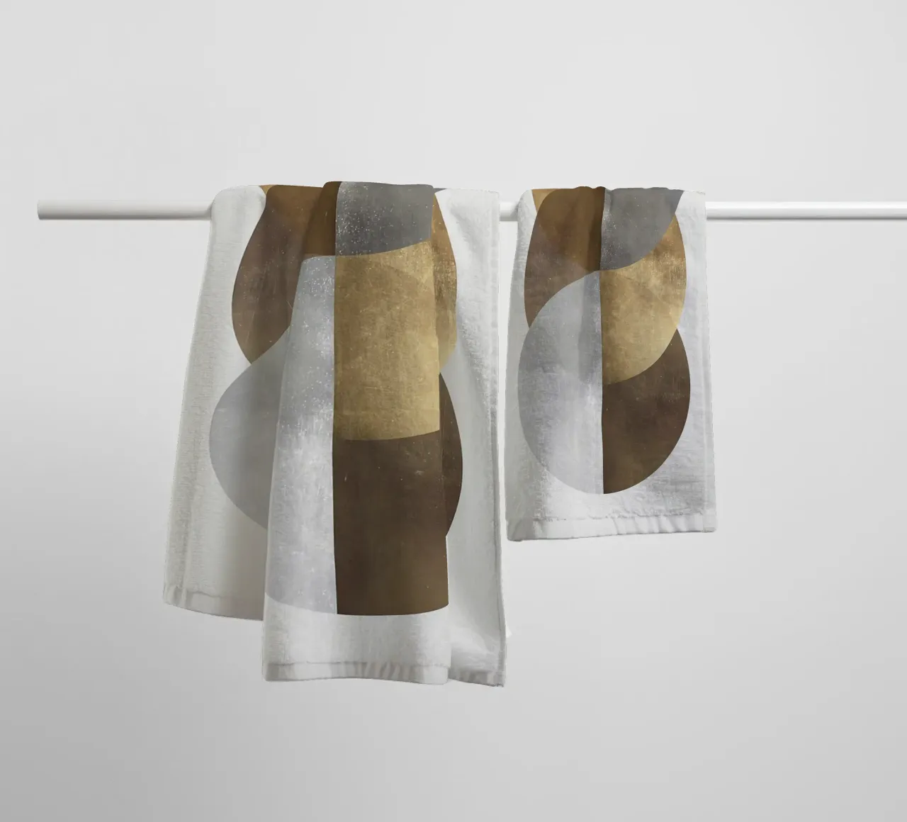 cerchi forme geometriche forme sovrapposte asciugamano da bagno da Patrick M Gerber