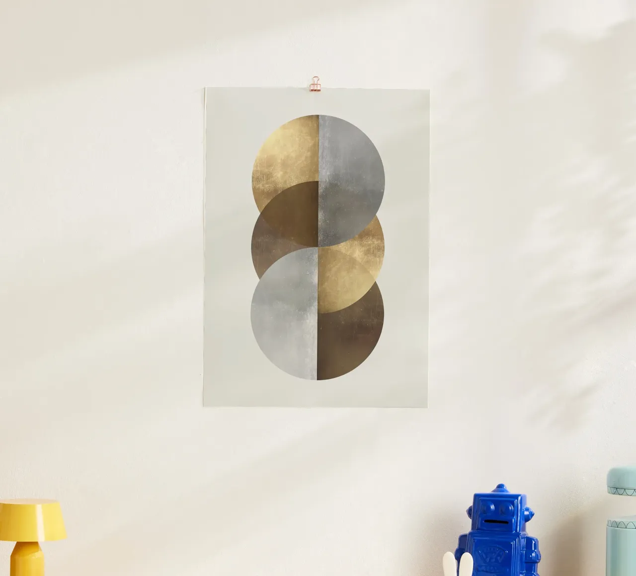cerchi forme geometriche forme sovrapposte poster con telaio in plastica da Patrick M Gerber