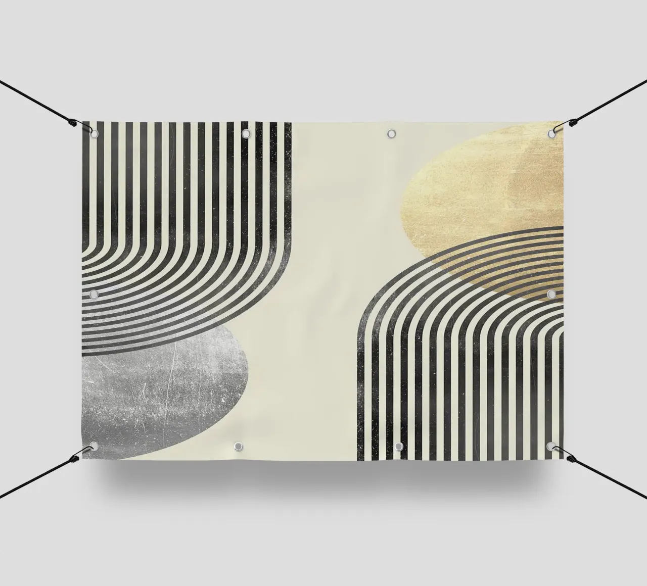 linee curve motivi a righe forme geometriche telo in pvc da Patrick M Gerber