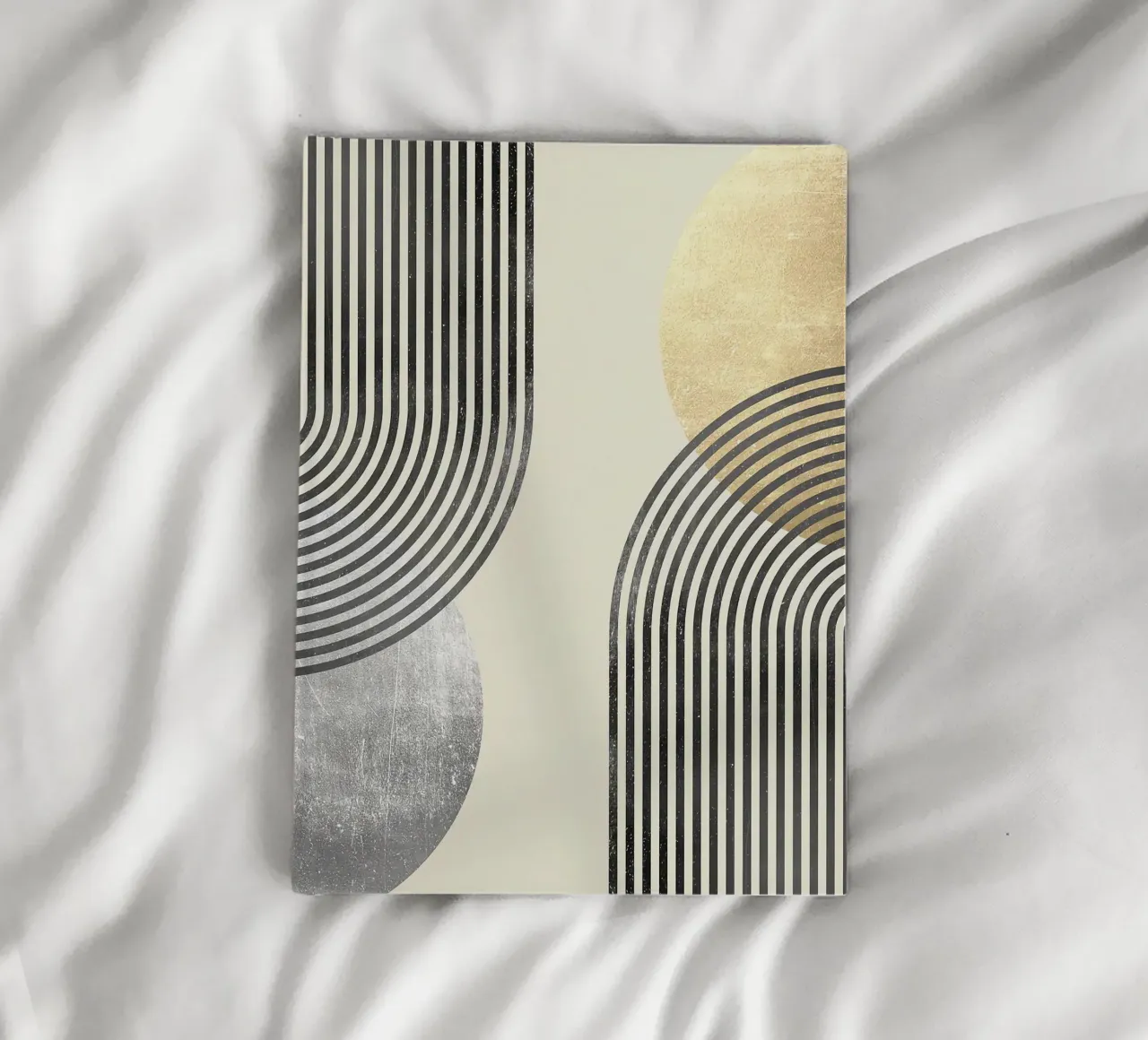 curved lines striped patterns geometric shapes notebook by Patrick M Gerber