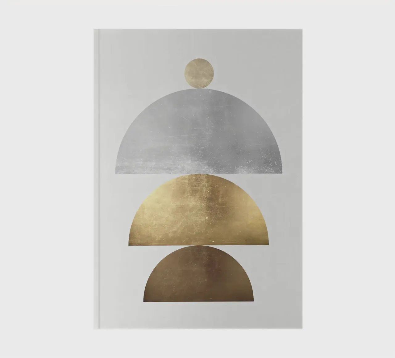 circle semicircle abstract shapes minimalist design notebook by Patrick M Gerber