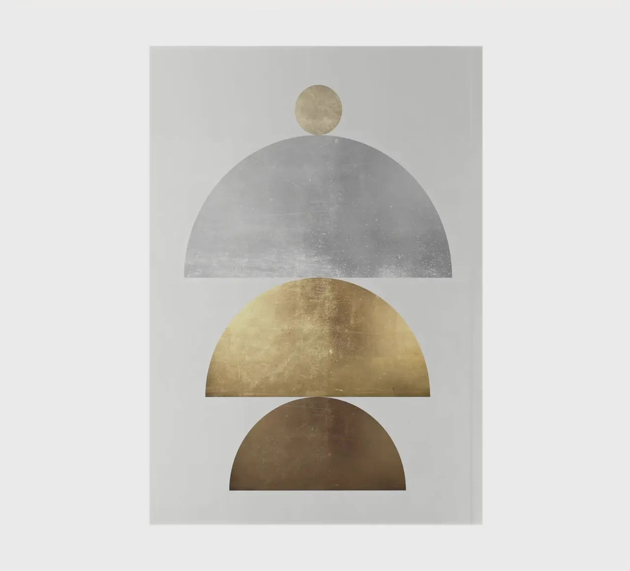 circle semicircle abstract shapes minimalist design notebook by Patrick M Gerber