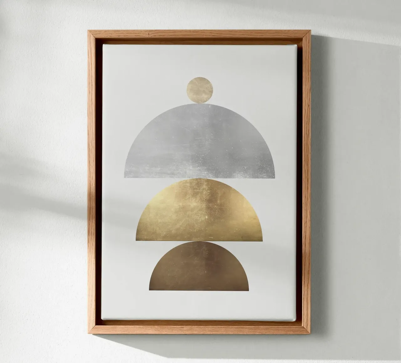 cirkel halve cirkel abstracte vormen minimalistisch ontwerp canvas met Baklijst van Patrick M Gerber