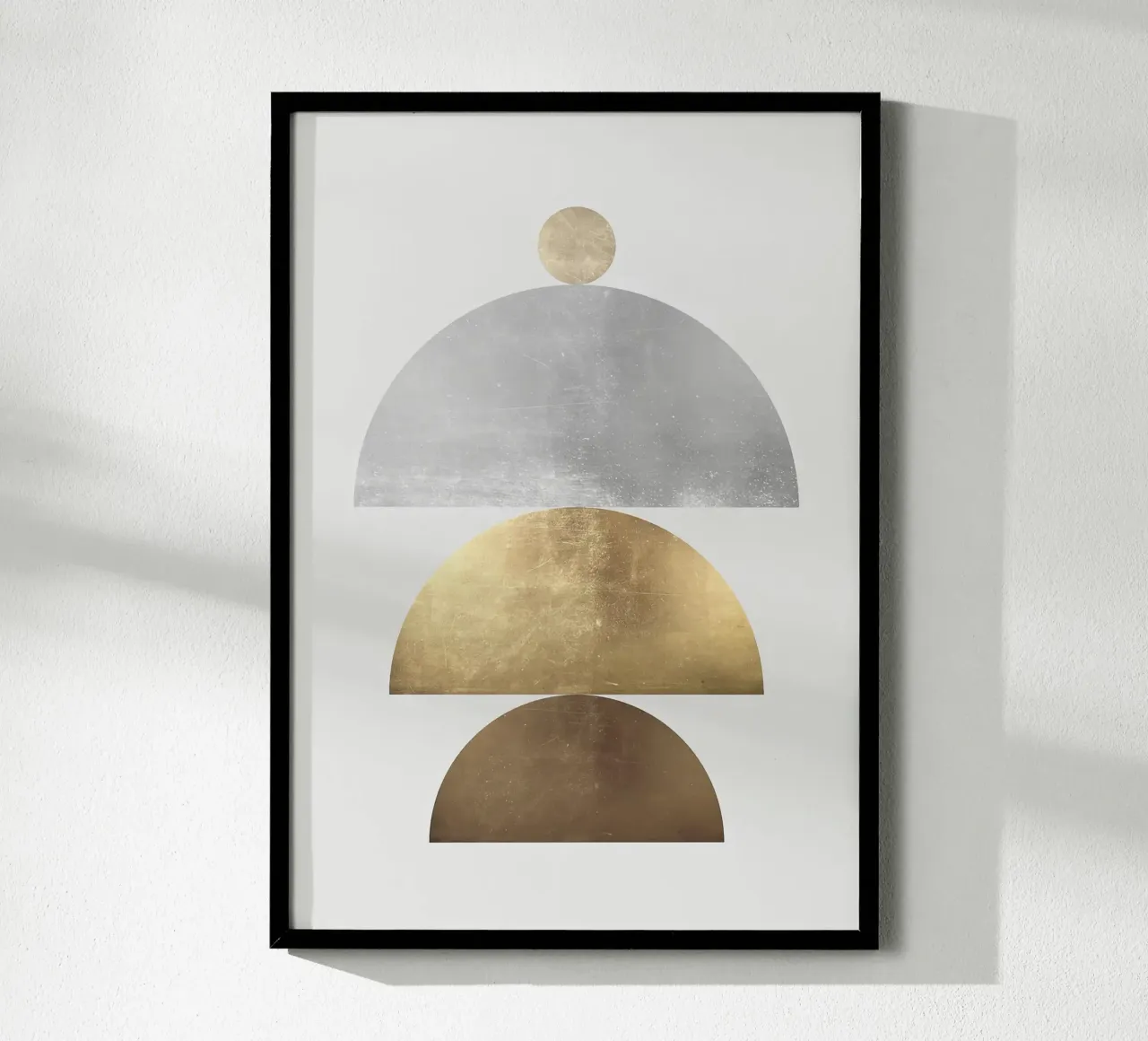cerchio semicerchio forme astratte design minimalista poster con telaio in plastica da Patrick M Gerber