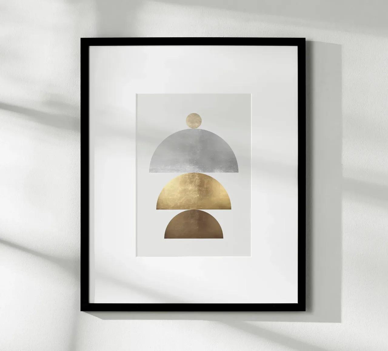cerchio semicerchio forme astratte design minimalista poster con telaio in plastica da Patrick M Gerber