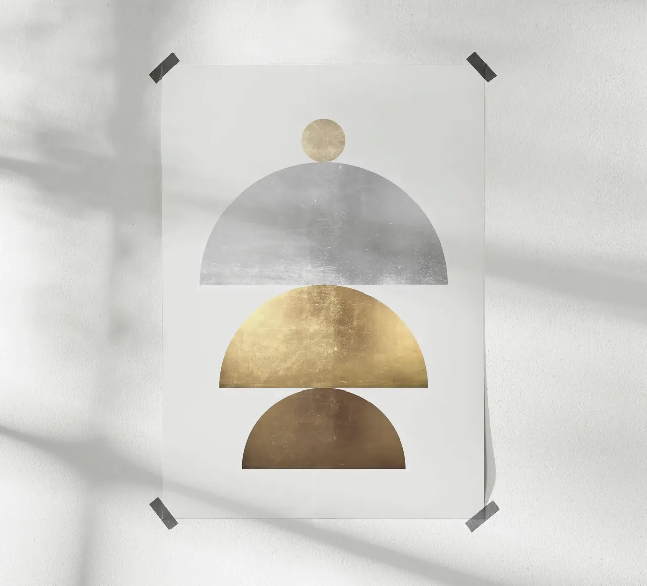 cerchio semicerchio forme astratte design minimalista poster con telaio in plastica da Patrick M Gerber