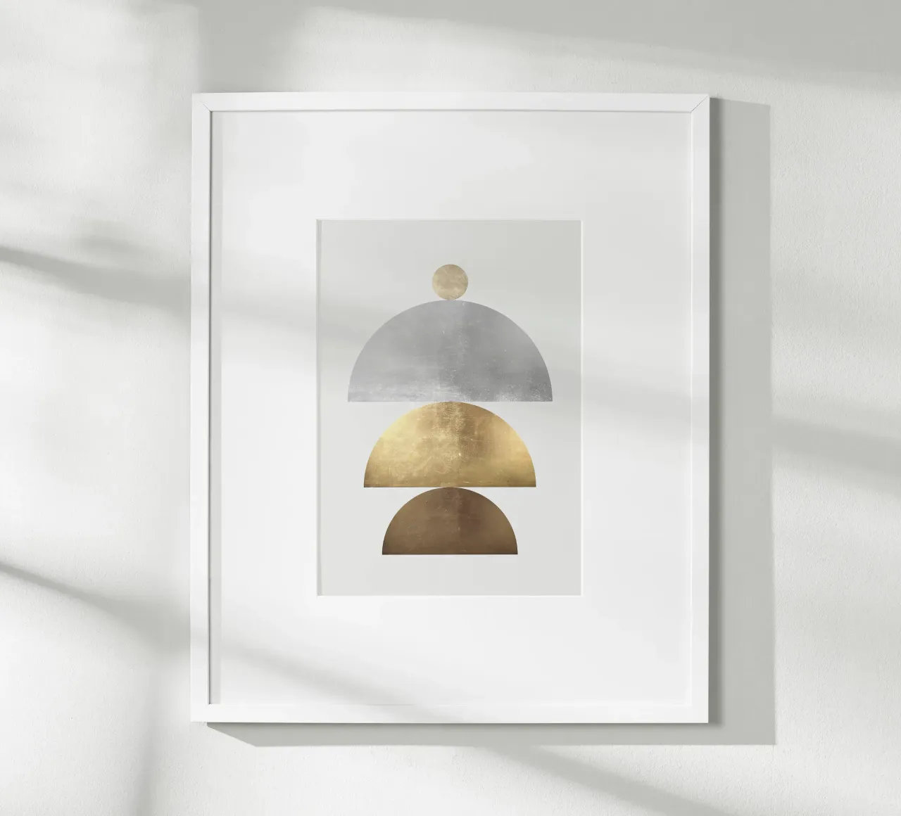 cerchio semicerchio forme astratte design minimalista poster con telaio in plastica da Patrick M Gerber
