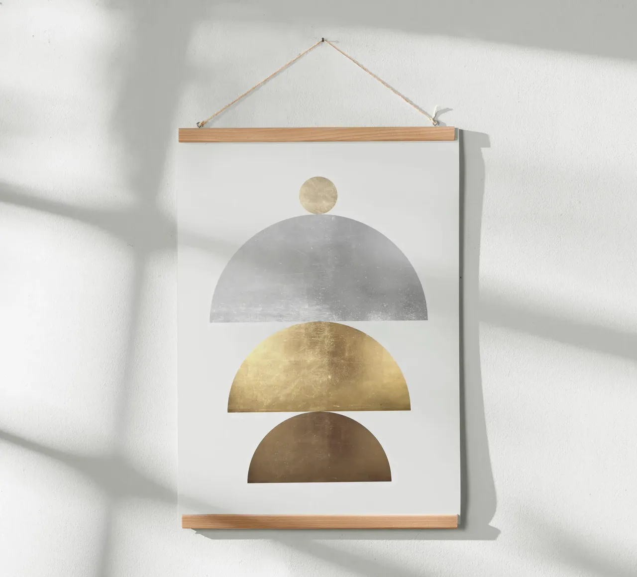 cerchio semicerchio forme astratte design minimalista poster con telaio in plastica da Patrick M Gerber