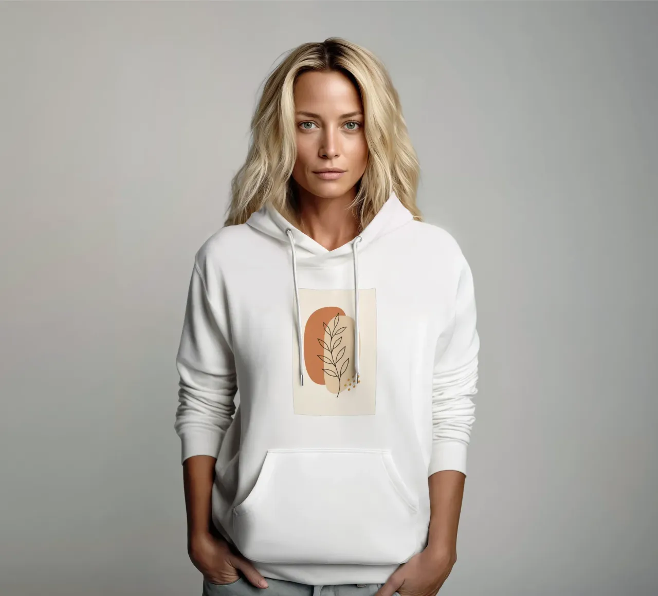 Elegant Vine Line felpa con cappuccio da LisaArtes