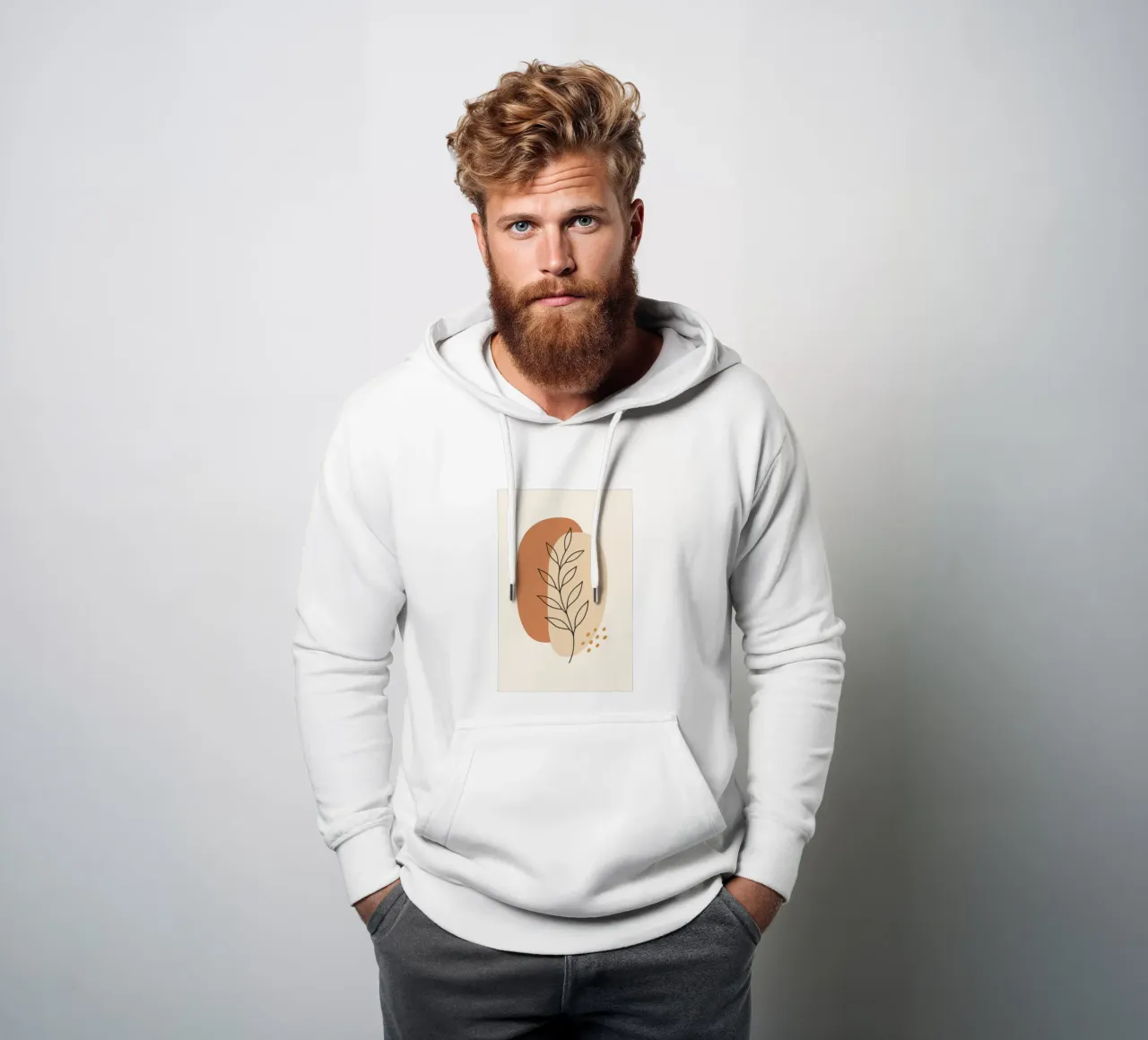 Elegant Vine Line felpa con cappuccio da LisaArtes