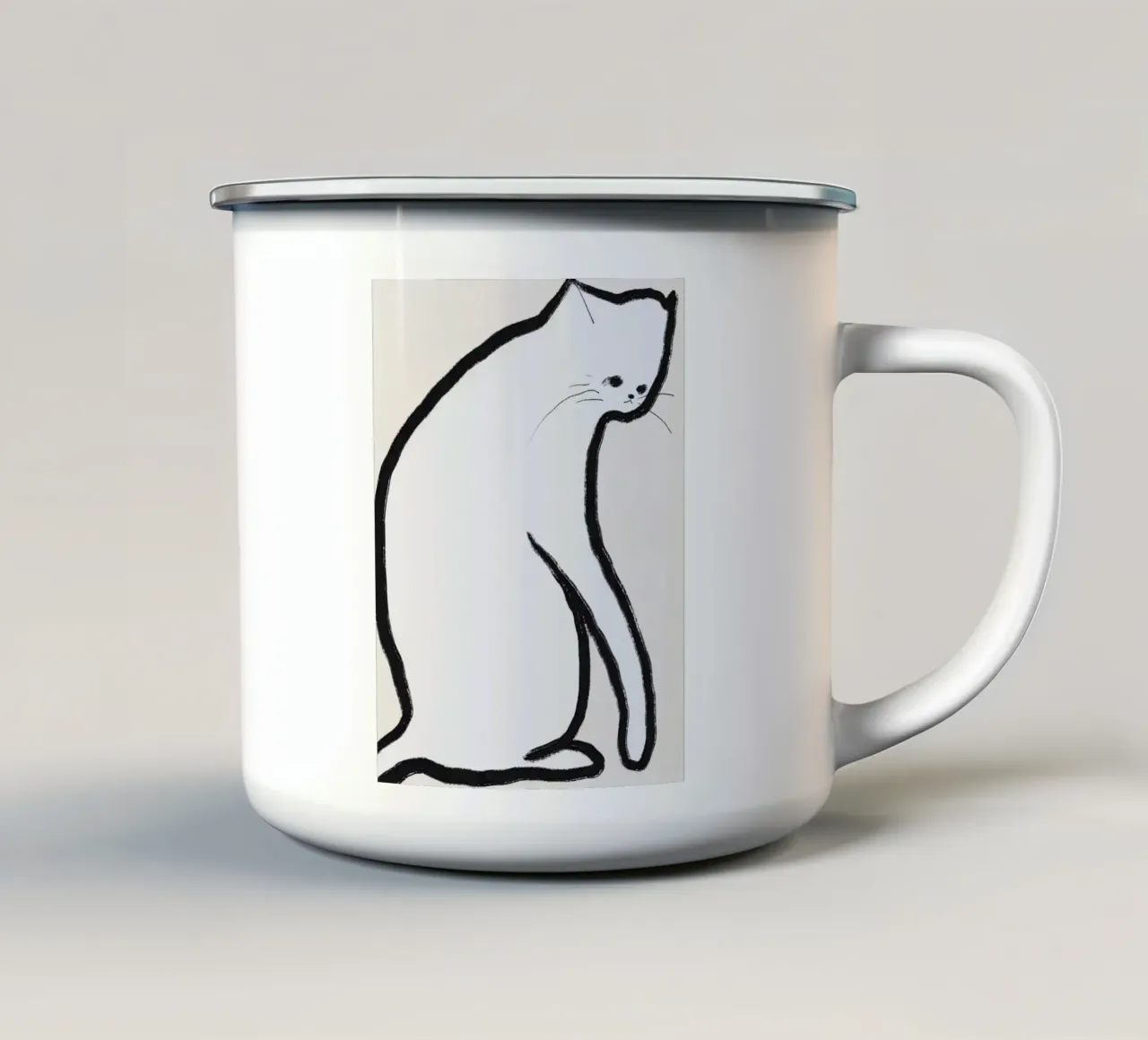 Baffi tazza in smalto da Little Dean