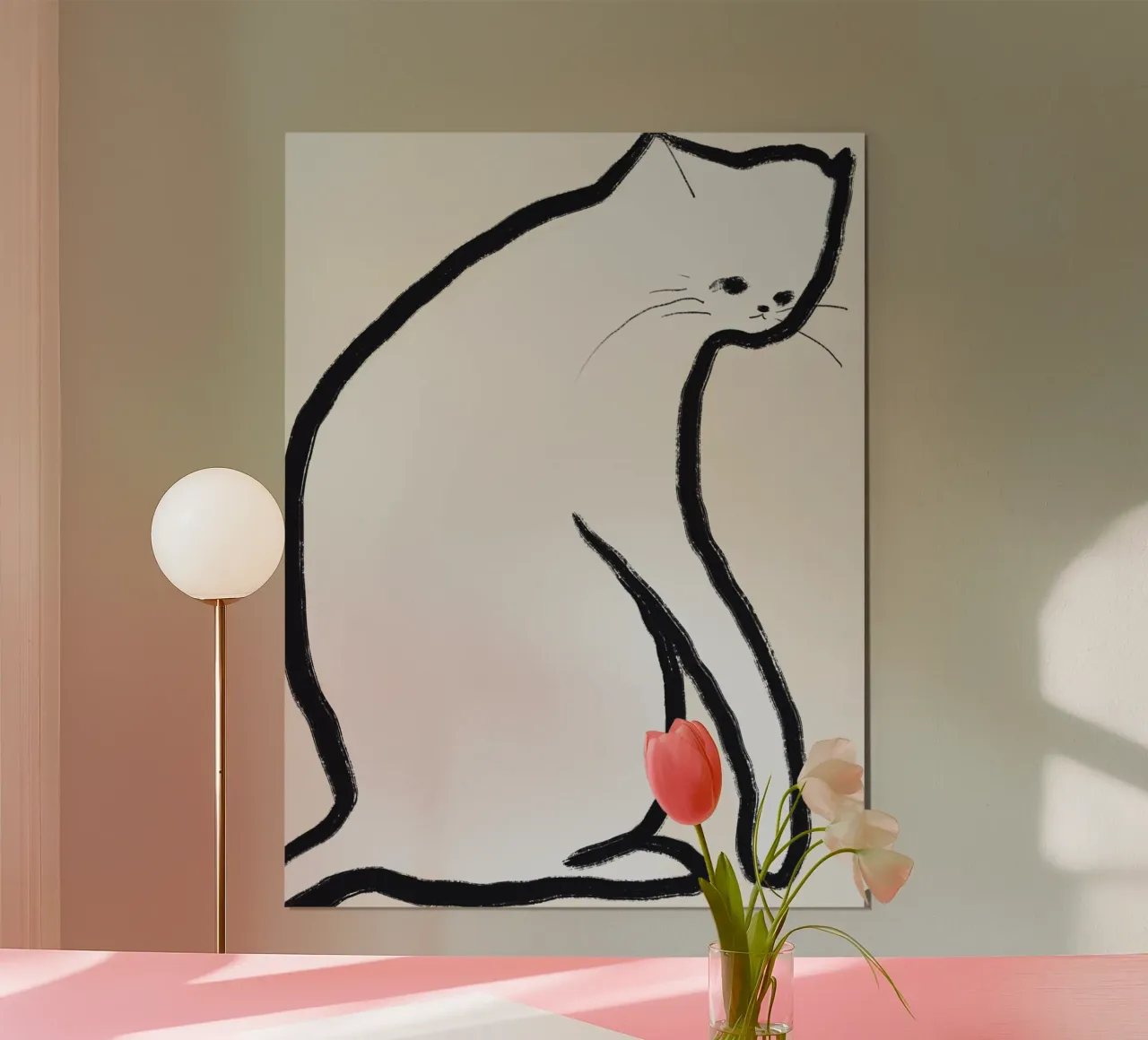Baffi poster con telaio in legno da Little Dean