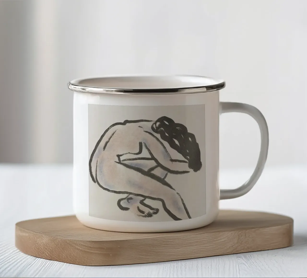 Nudo pastello 08 tazza in smalto da Little Dean