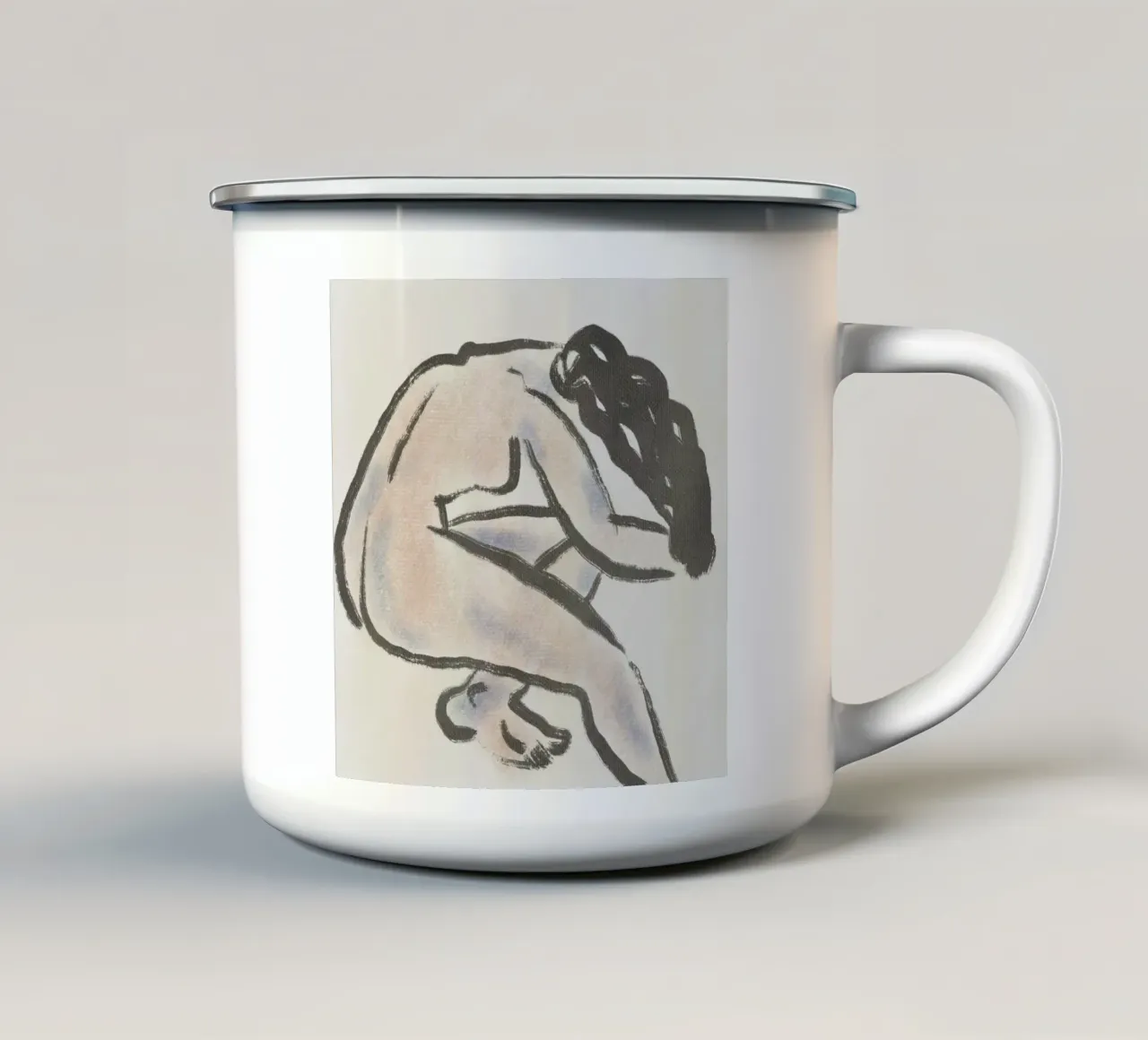 Nudo pastello 08 tazza in smalto da Little Dean