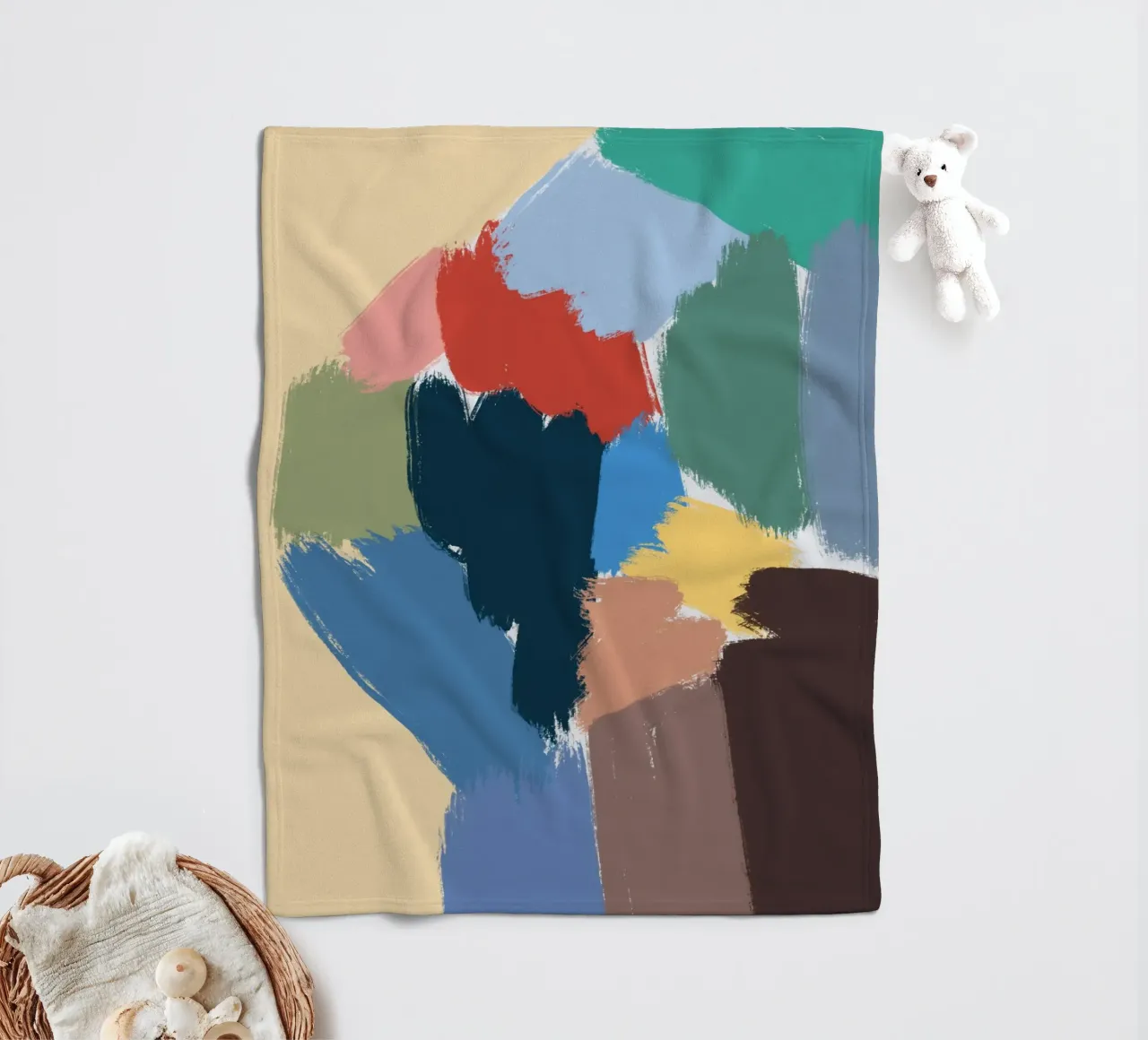 Farbe Form Fleecedecke von Little Dean