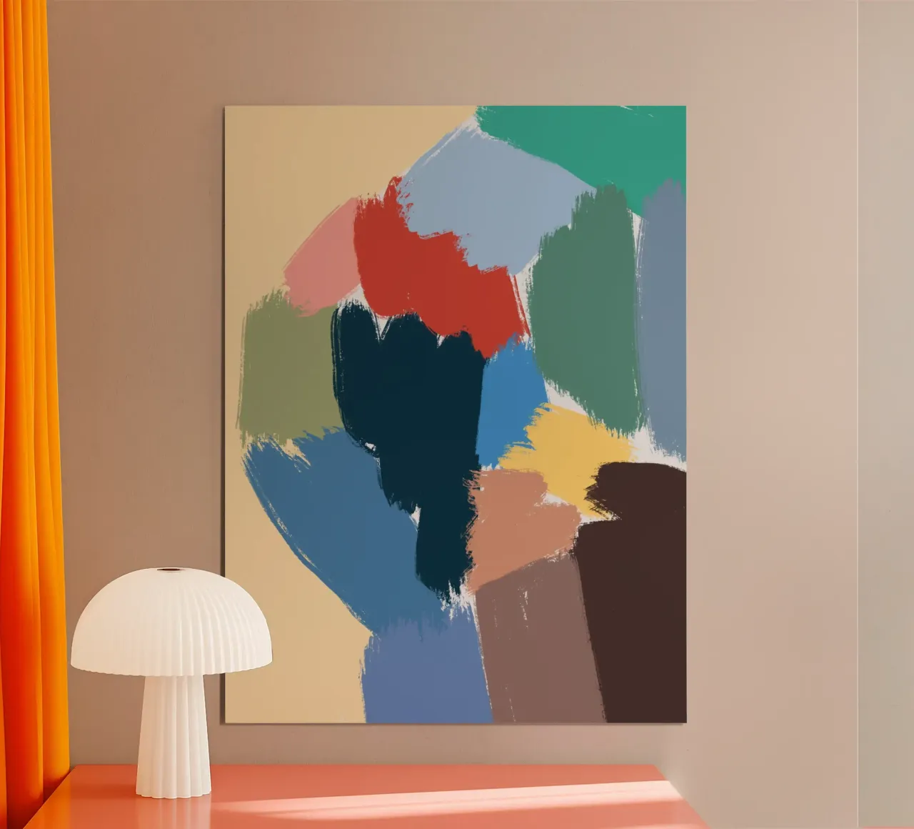 Forma del colore poster con telaio in legno da Little Dean