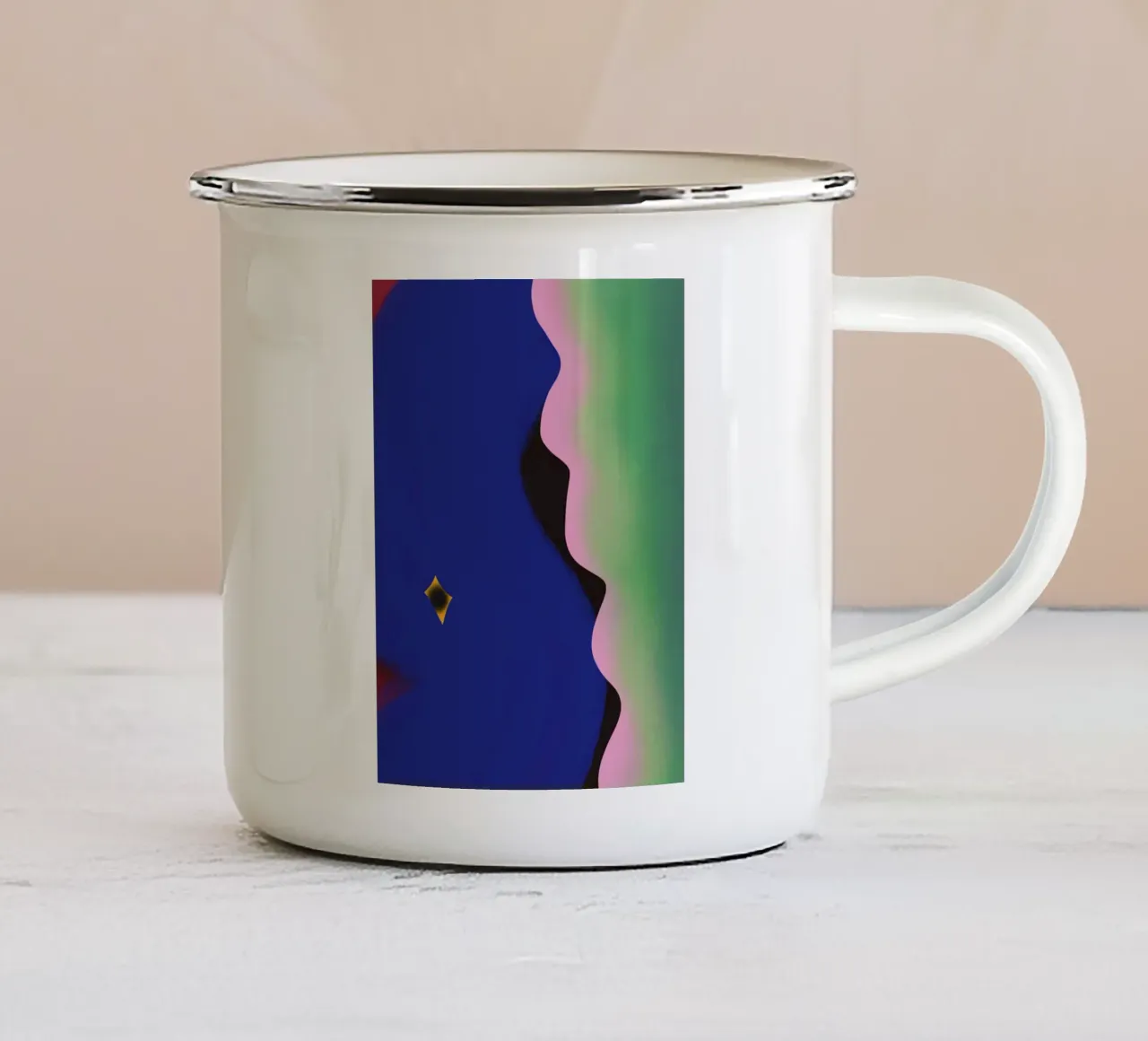 Linea costiera aerea tazza in smalto da Little Dean