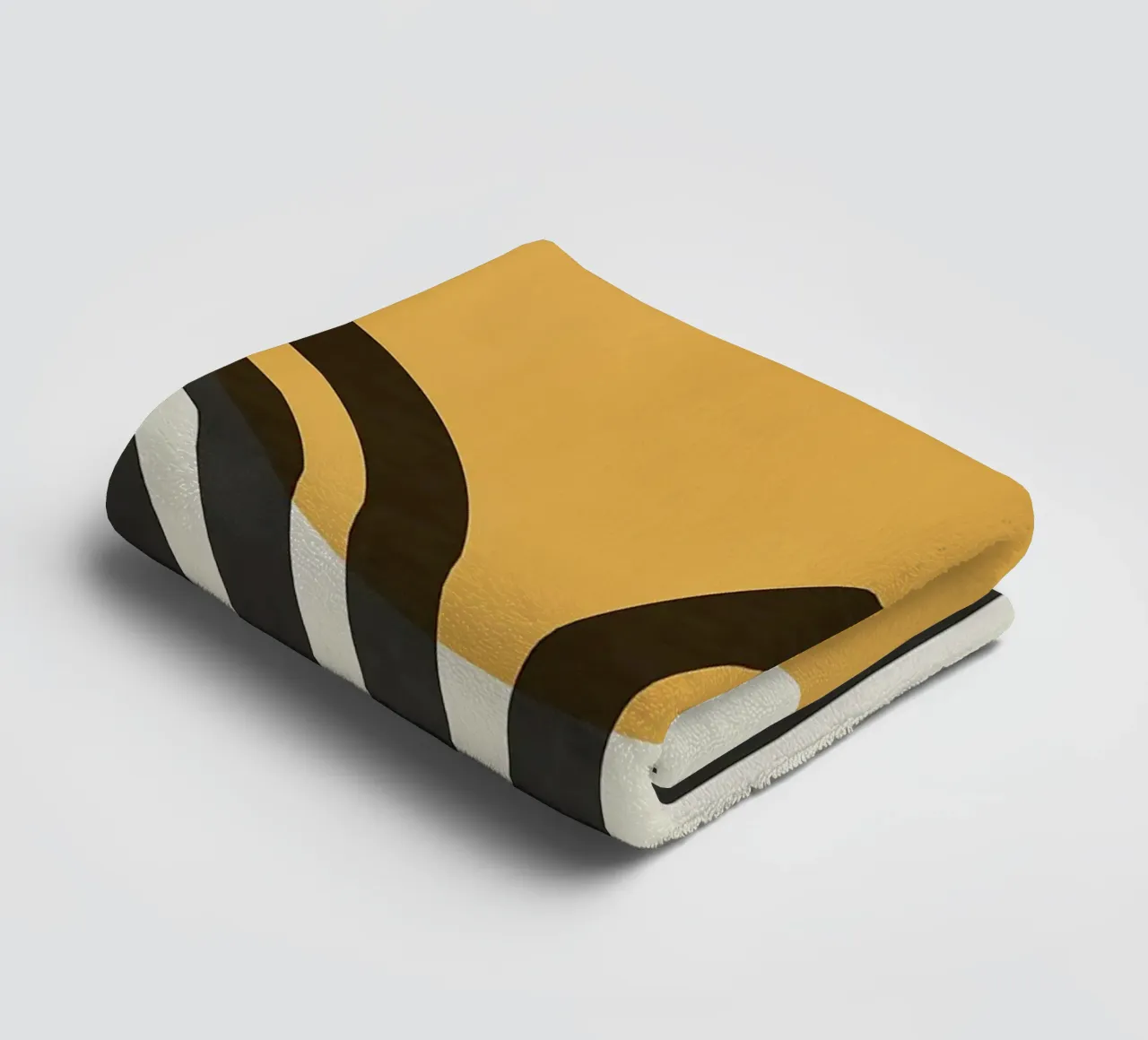 sole curve archi cerchio arancione linee nere asciugamano da bagno da Patrick M Gerber