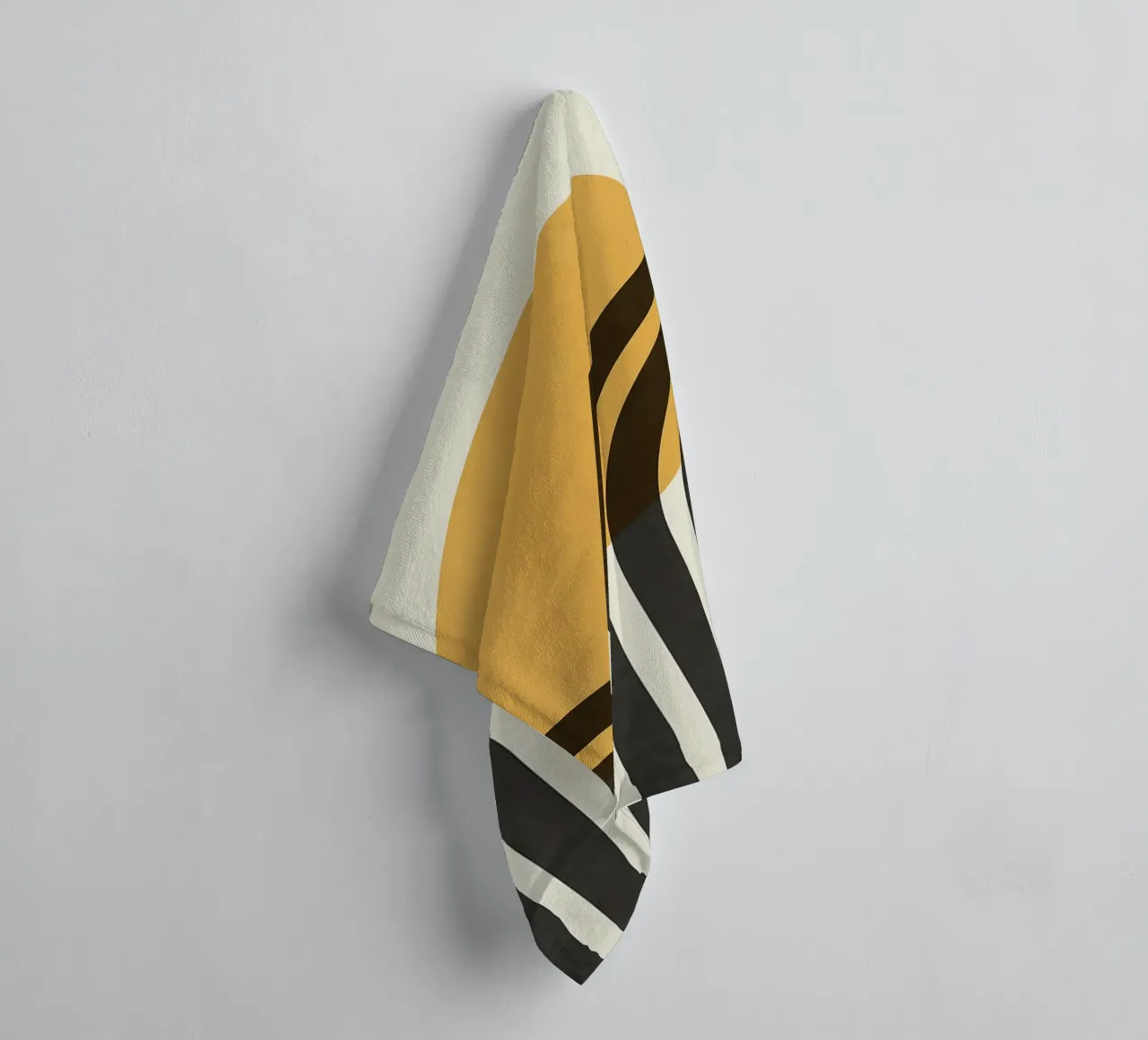 sole curve archi cerchio arancione linee nere asciugamano da bagno da Patrick M Gerber