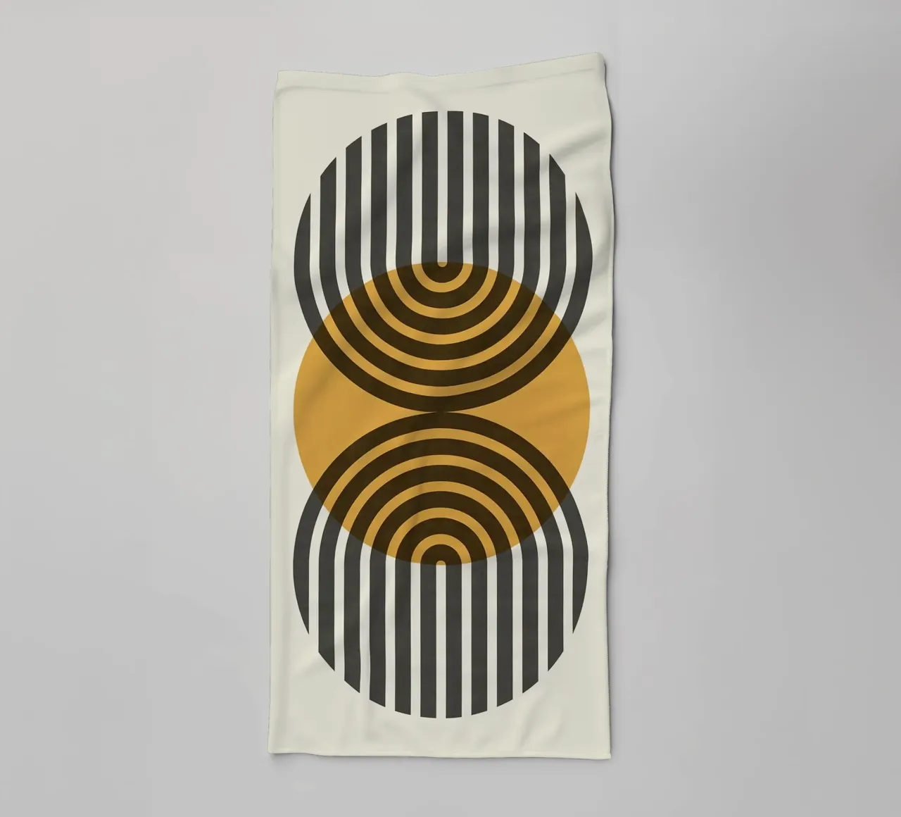 circles ovals arcs lines geometric shapes towel by Patrick M Gerber