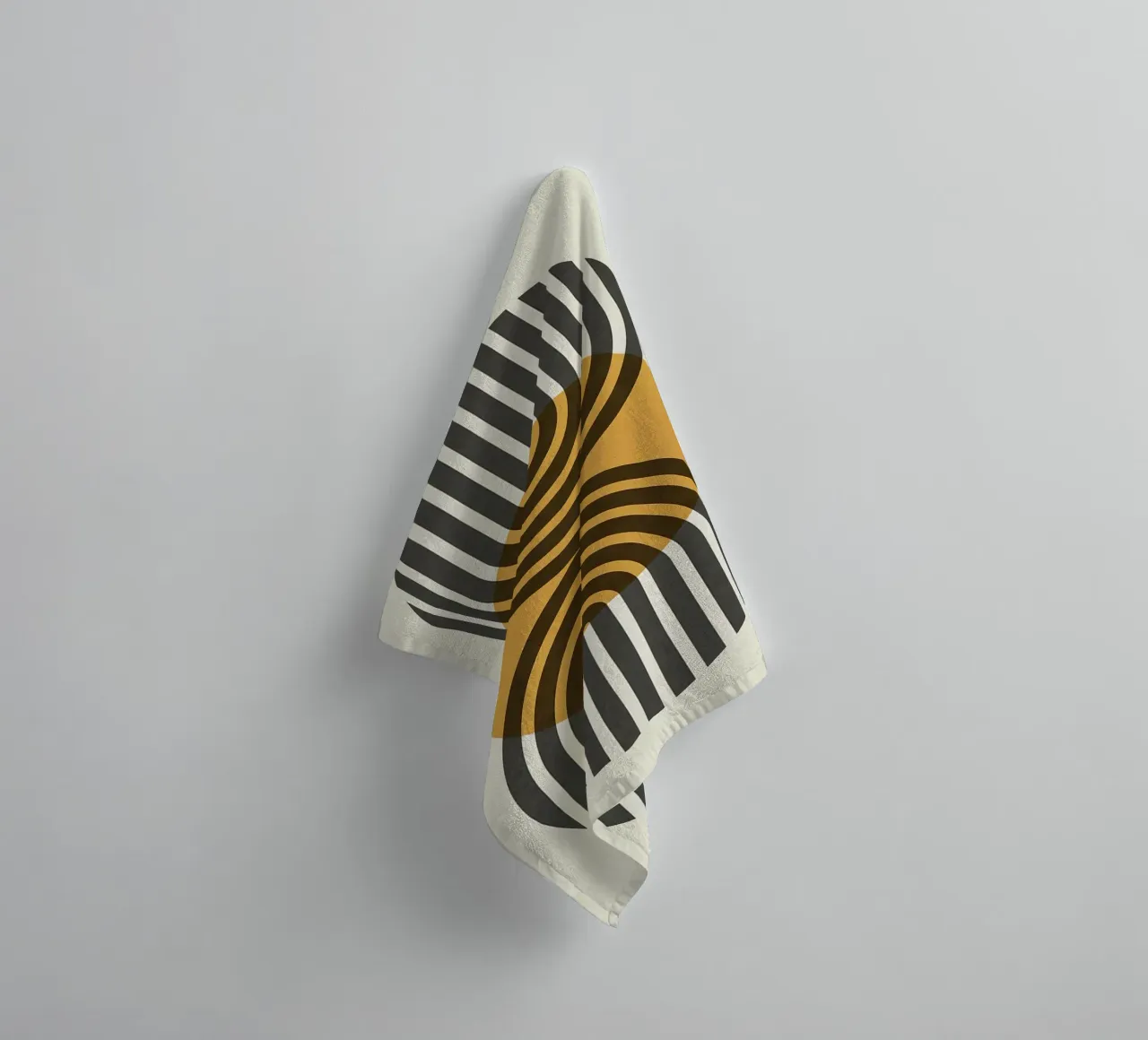 circles ovals arcs lines geometric shapes towel by Patrick M Gerber