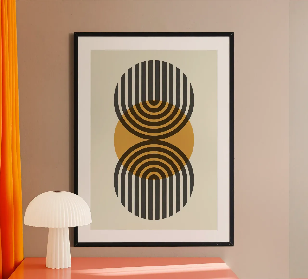 circles ovals arcs lines geometric shapes poster by Patrick M Gerber