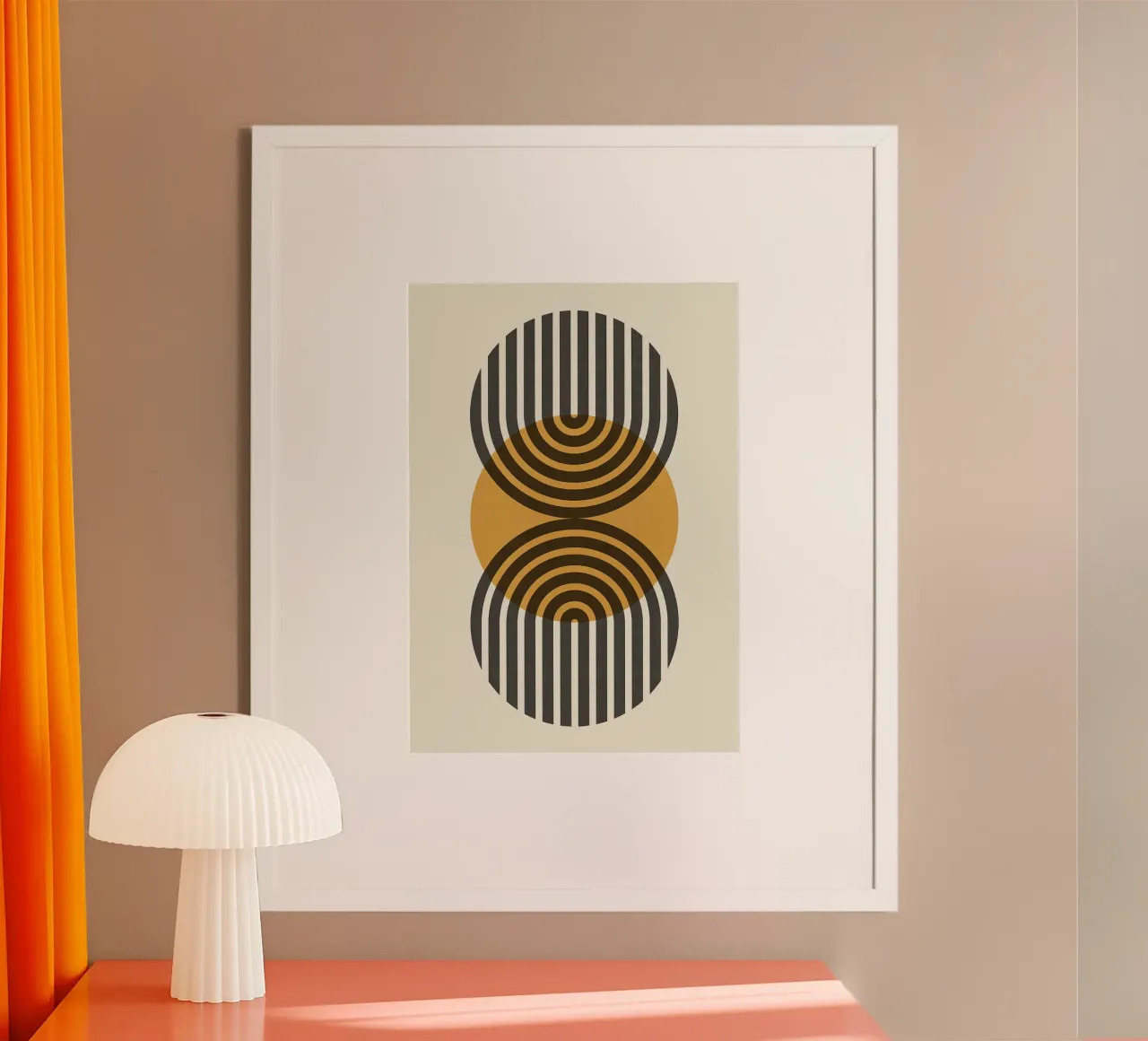 circles ovals arcs lines geometric shapes poster by Patrick M Gerber