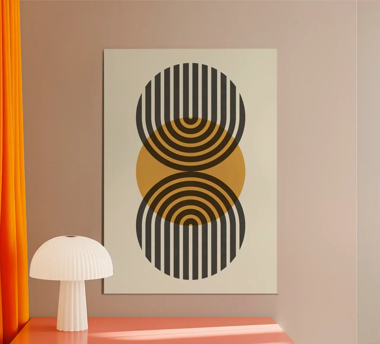 circles ovals arcs lines geometric shapes poster by Patrick M Gerber
