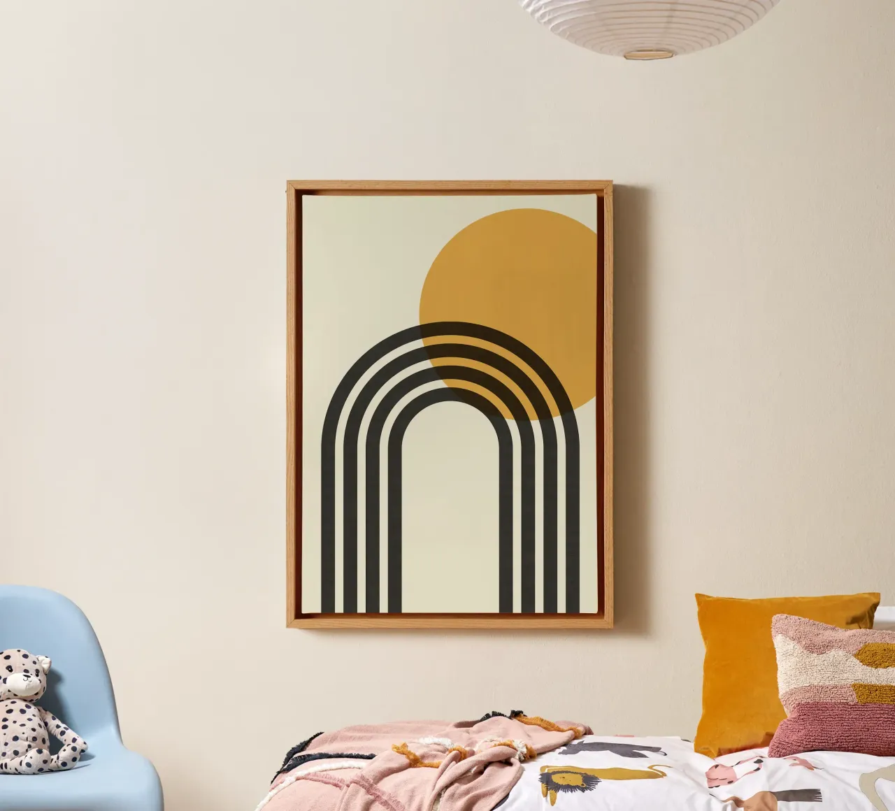 boog regenboog zon geometrie canvas met Baklijst van Patrick M Gerber