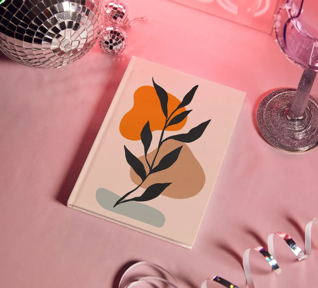 leaf abstract shapes orange shape brown shape notebook by Patrick M Gerber