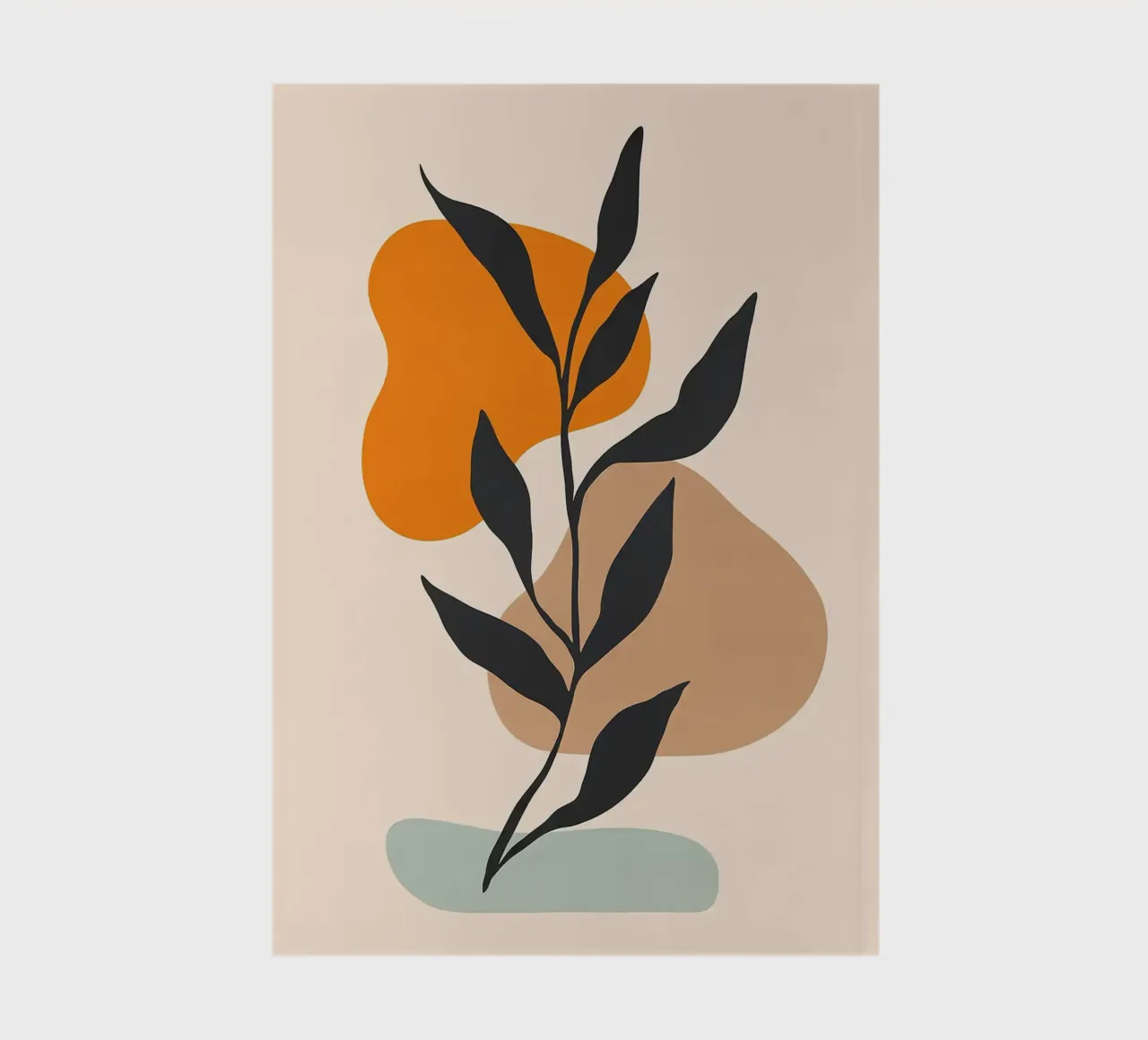 leaf abstract shapes orange shape brown shape notebook by Patrick M Gerber
