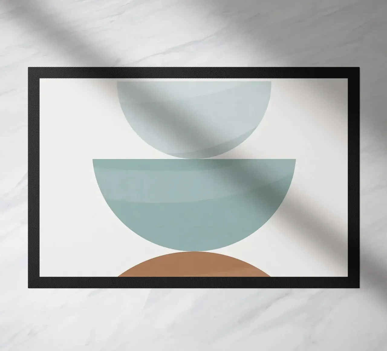 Forme geometriche cerchi semicerchi design minimalista zerbino da Patrick M Gerber