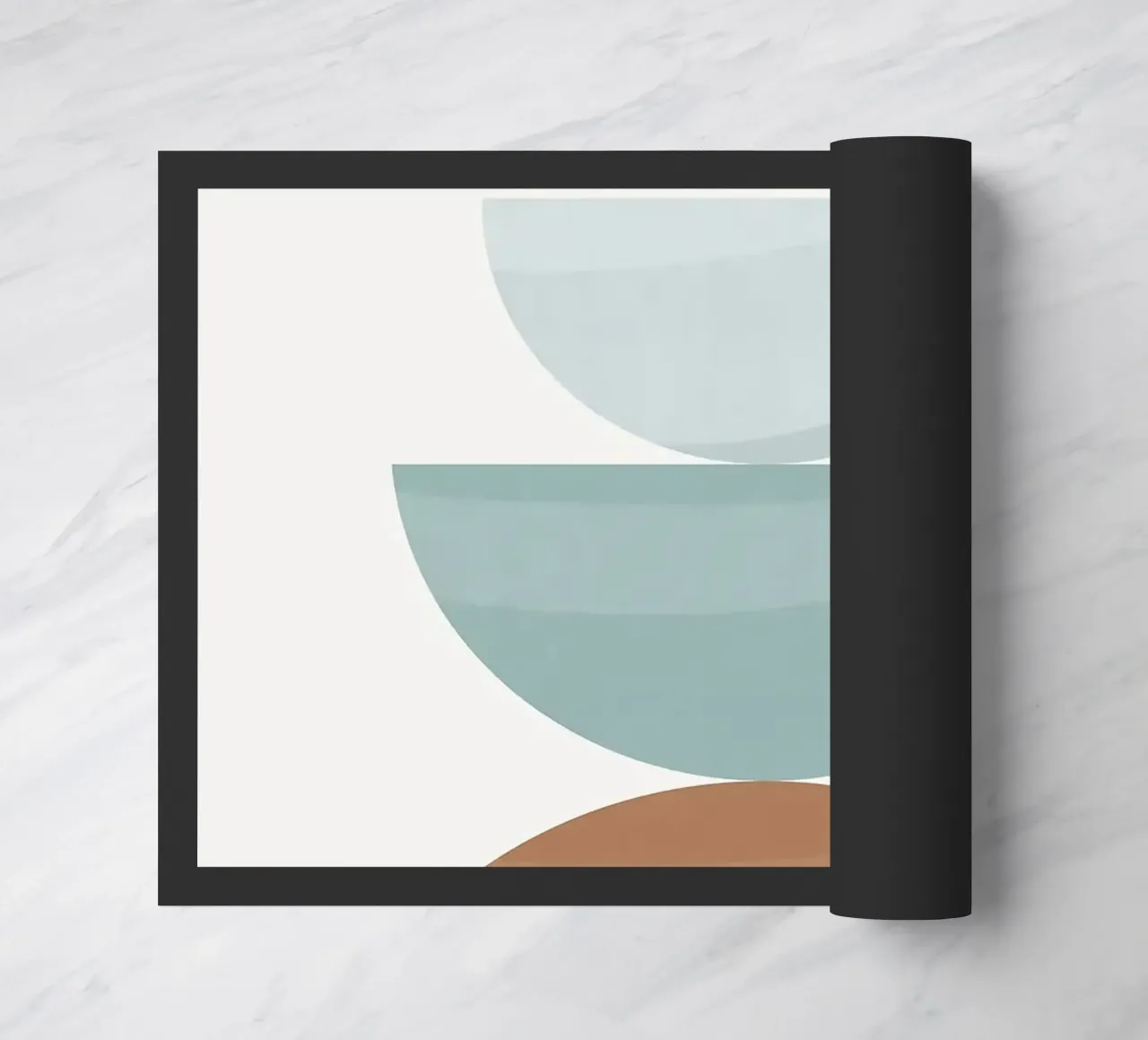 Forme geometriche cerchi semicerchi design minimalista zerbino da Patrick M Gerber
