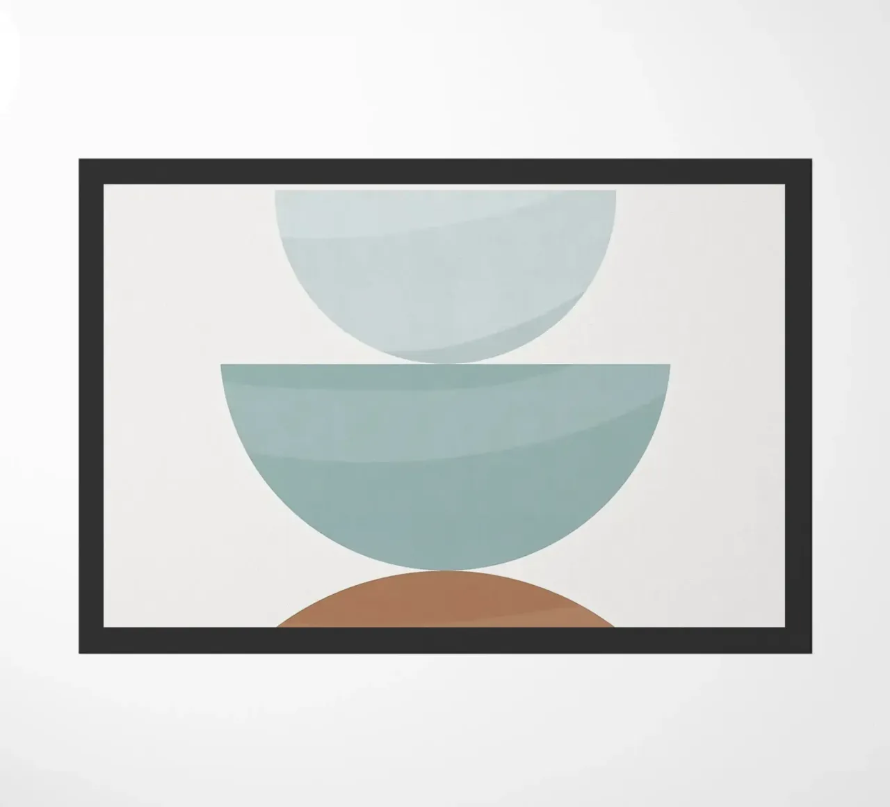 Forme geometriche cerchi semicerchi design minimalista zerbino da Patrick M Gerber