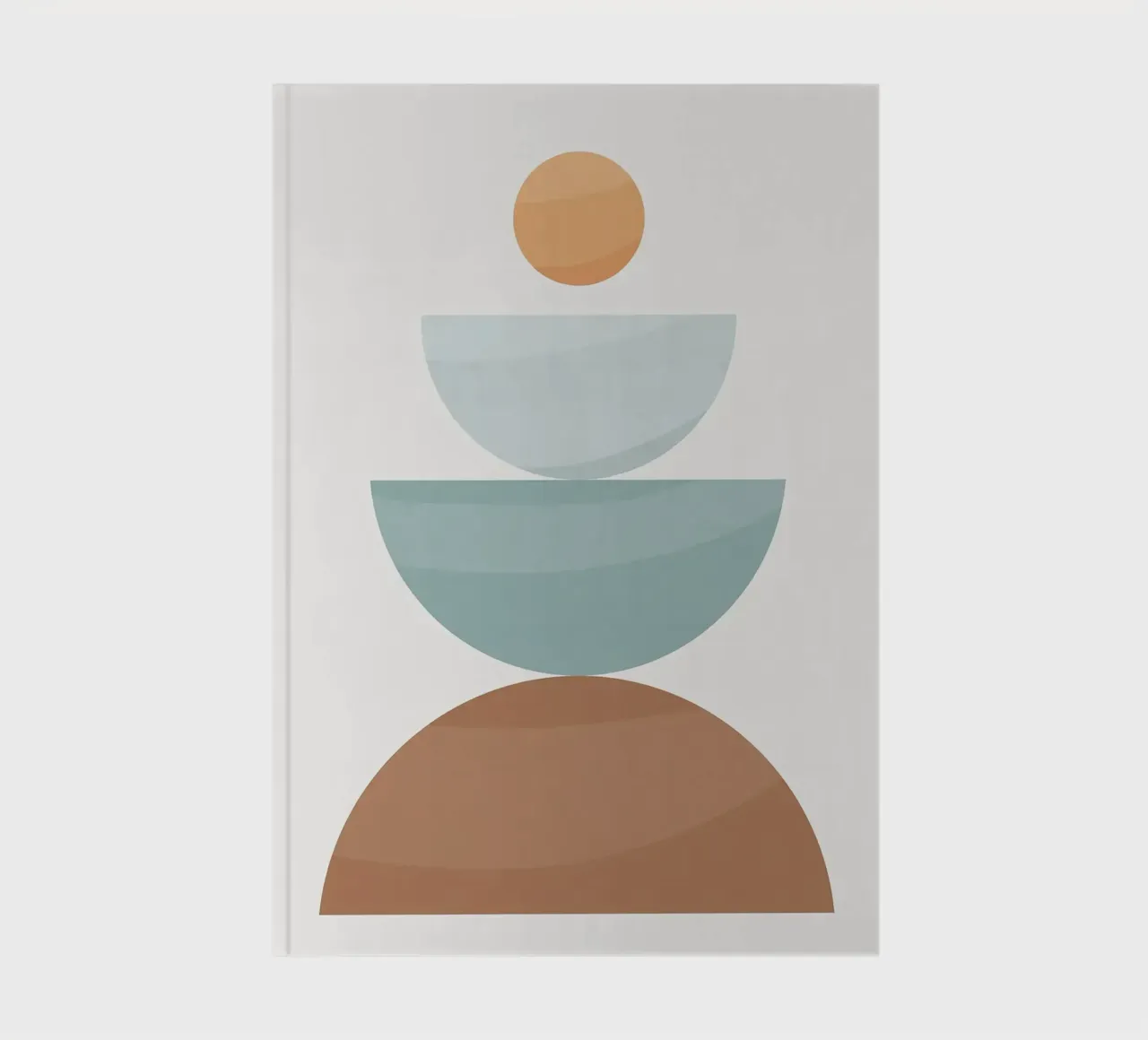 geometric shapes circles semicircles minimalist design balan notebook by Patrick M Gerber