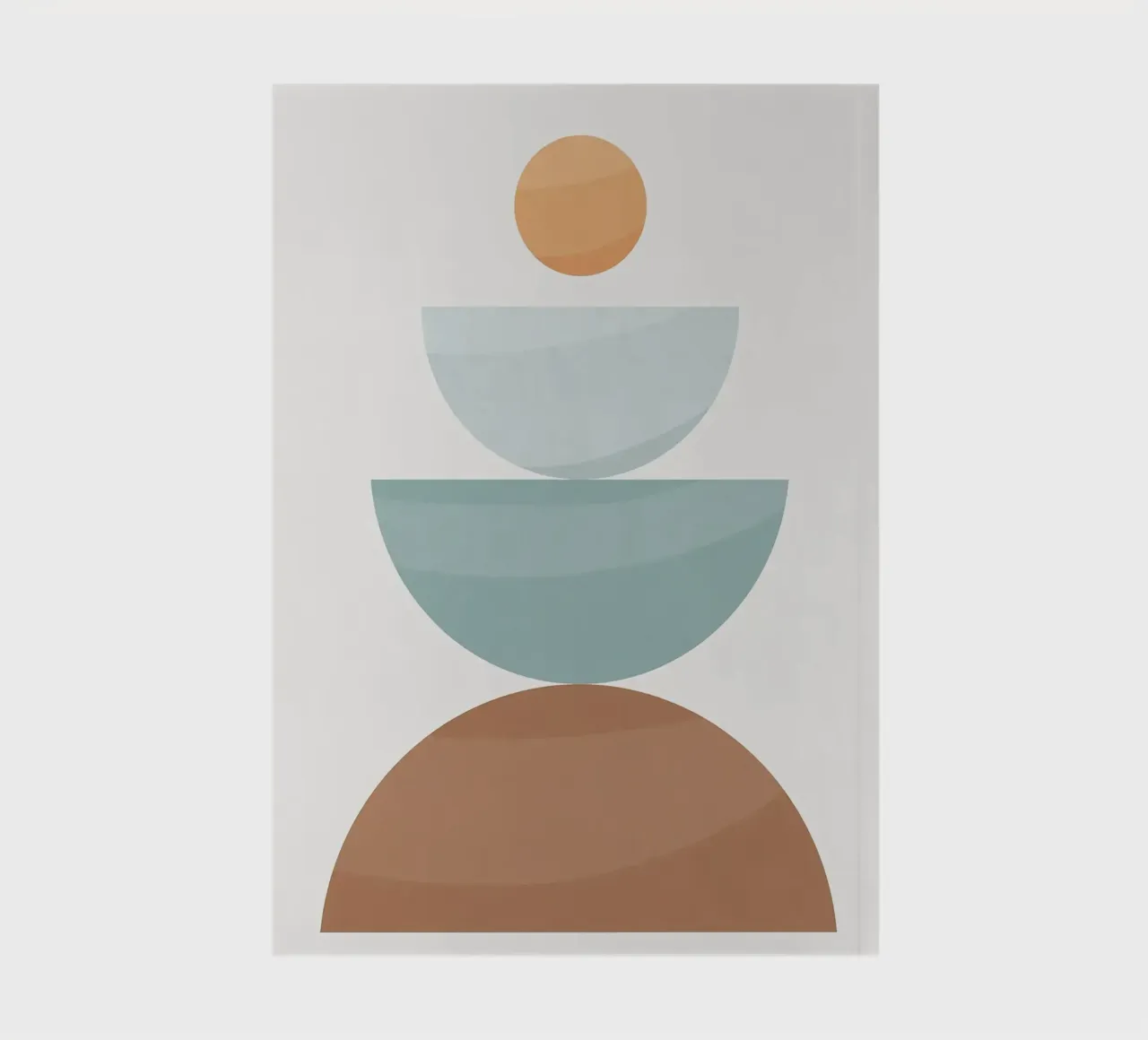 geometric shapes circles semicircles minimalist design balan notebook by Patrick M Gerber