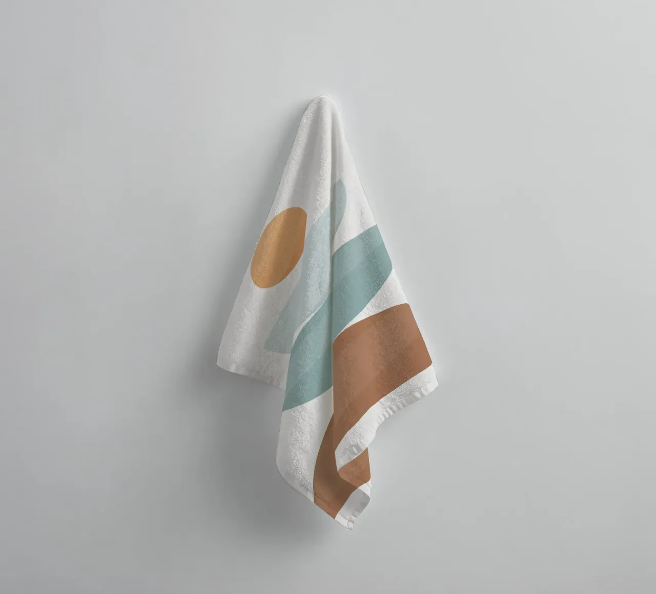 geometric shapes circles semicircles minimalist design balan towel by Patrick M Gerber
