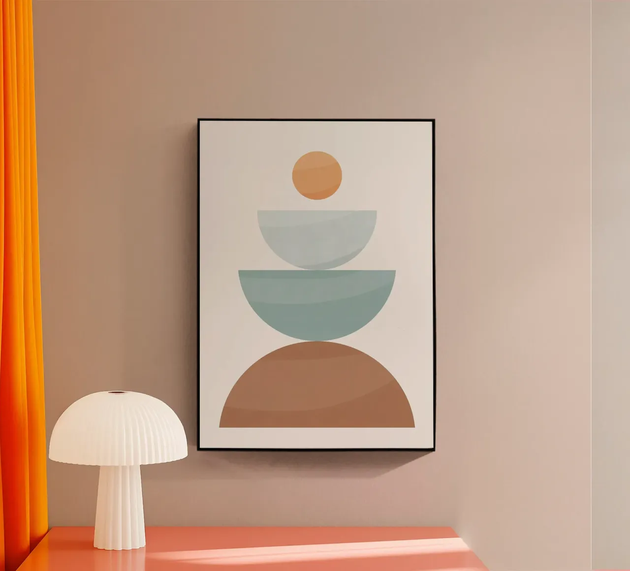 Forme geometriche cerchi semicerchi design minimalista plexiglass da Patrick M Gerber