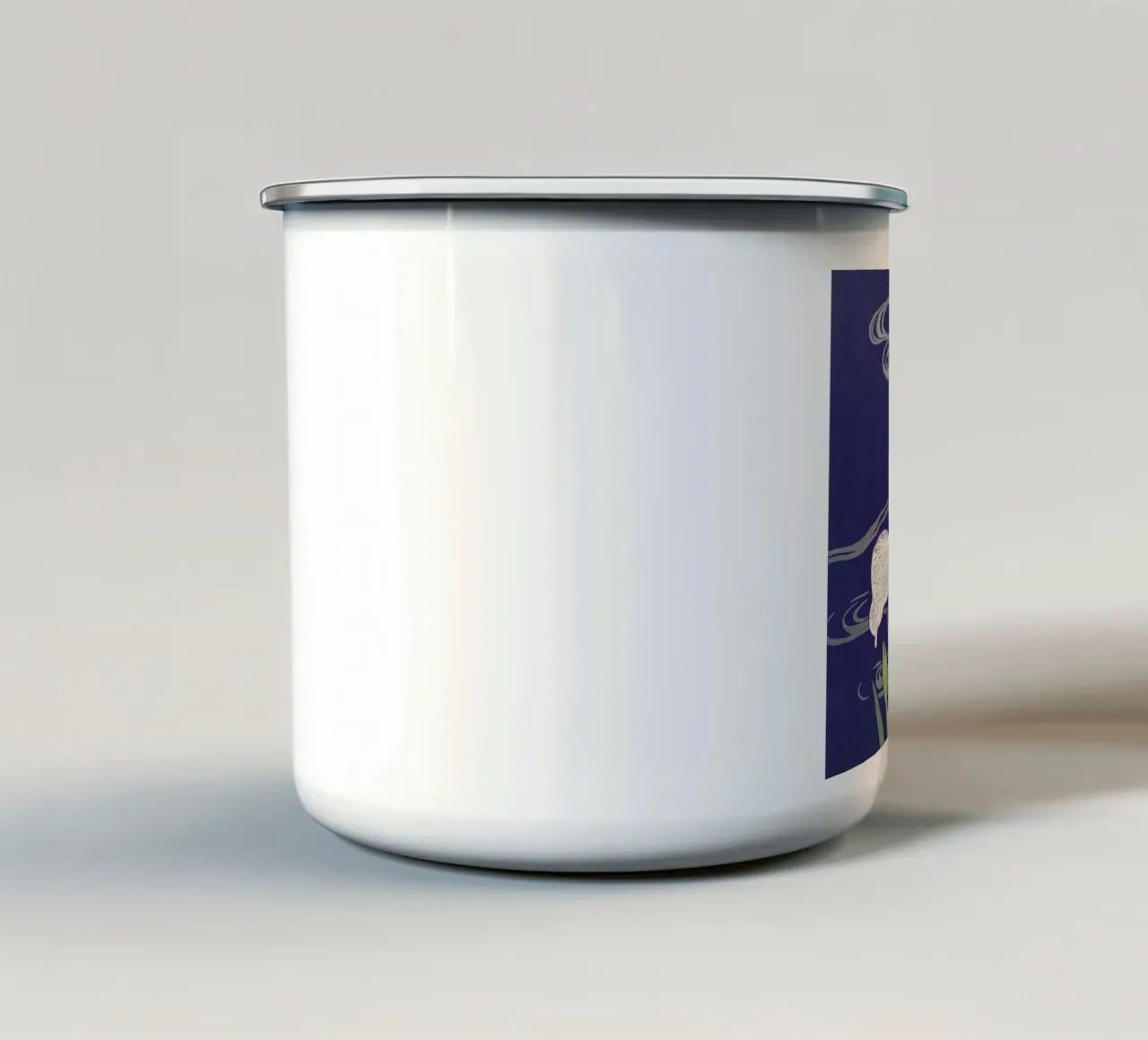 Irises tazza in smalto da vintageshop