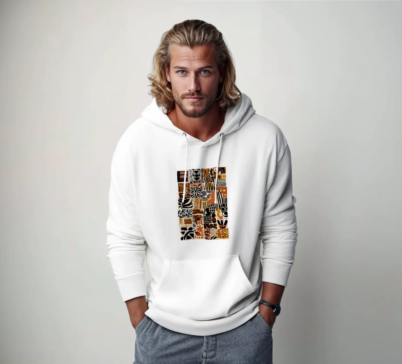 Afri Pattern hoodie by treechild